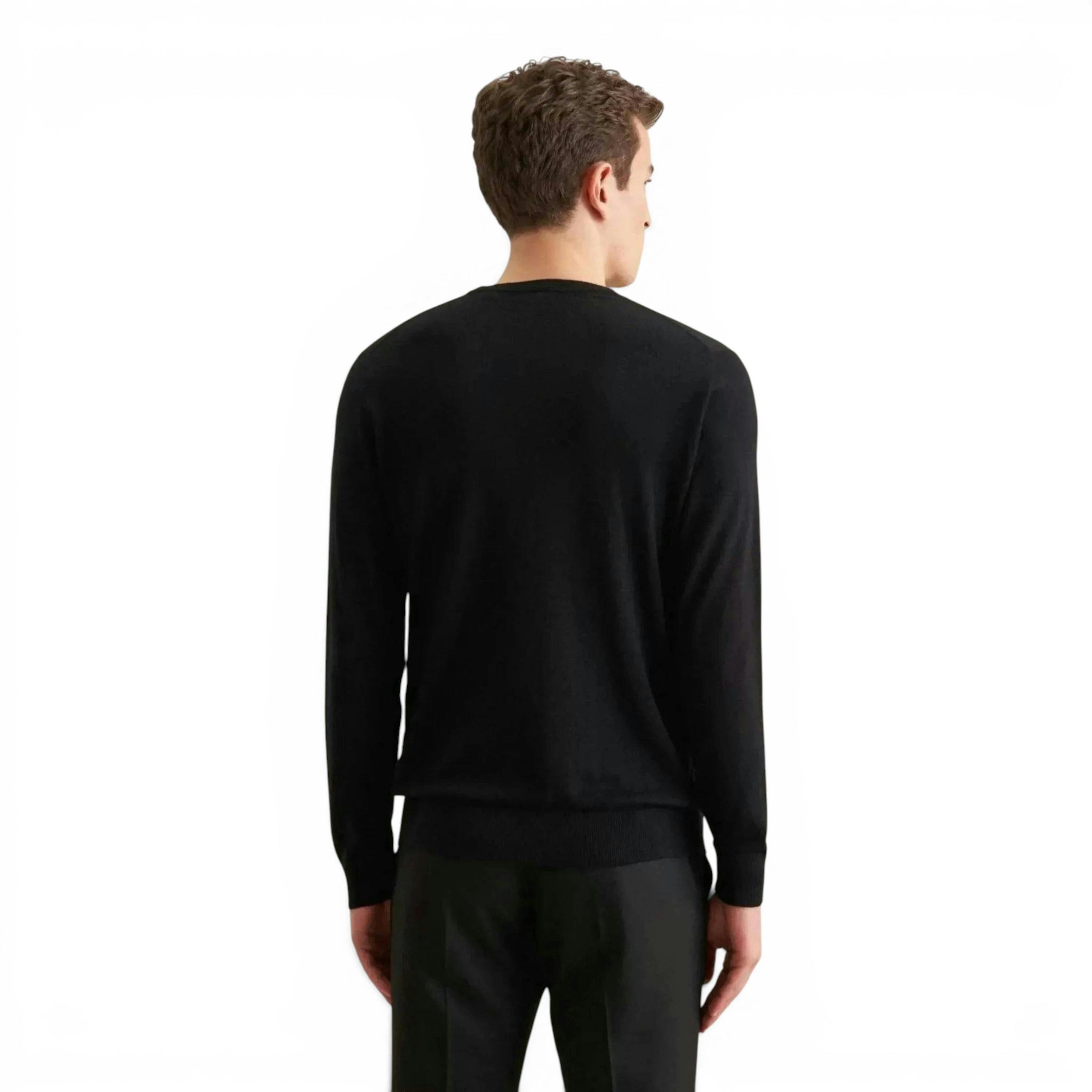 Seidensticker Merino Wool Crewneck Knit Black , view 2 of 6
