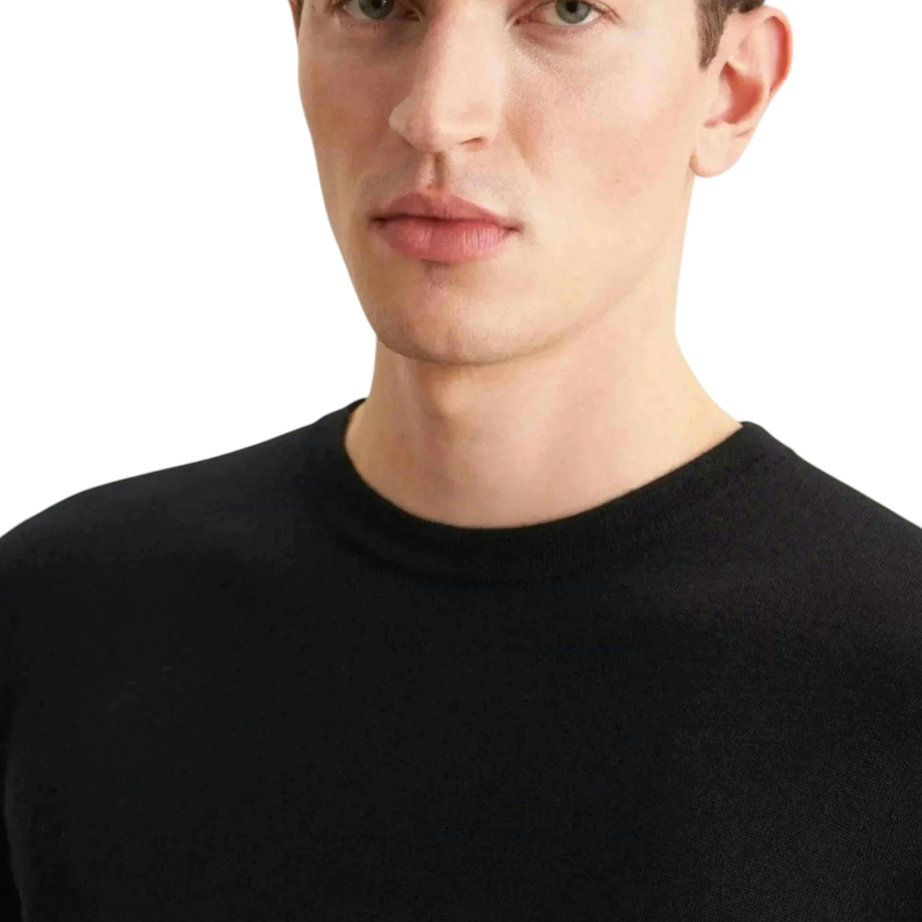 Seidensticker Merino Wool Crewneck Knit Black , view 3 of 6