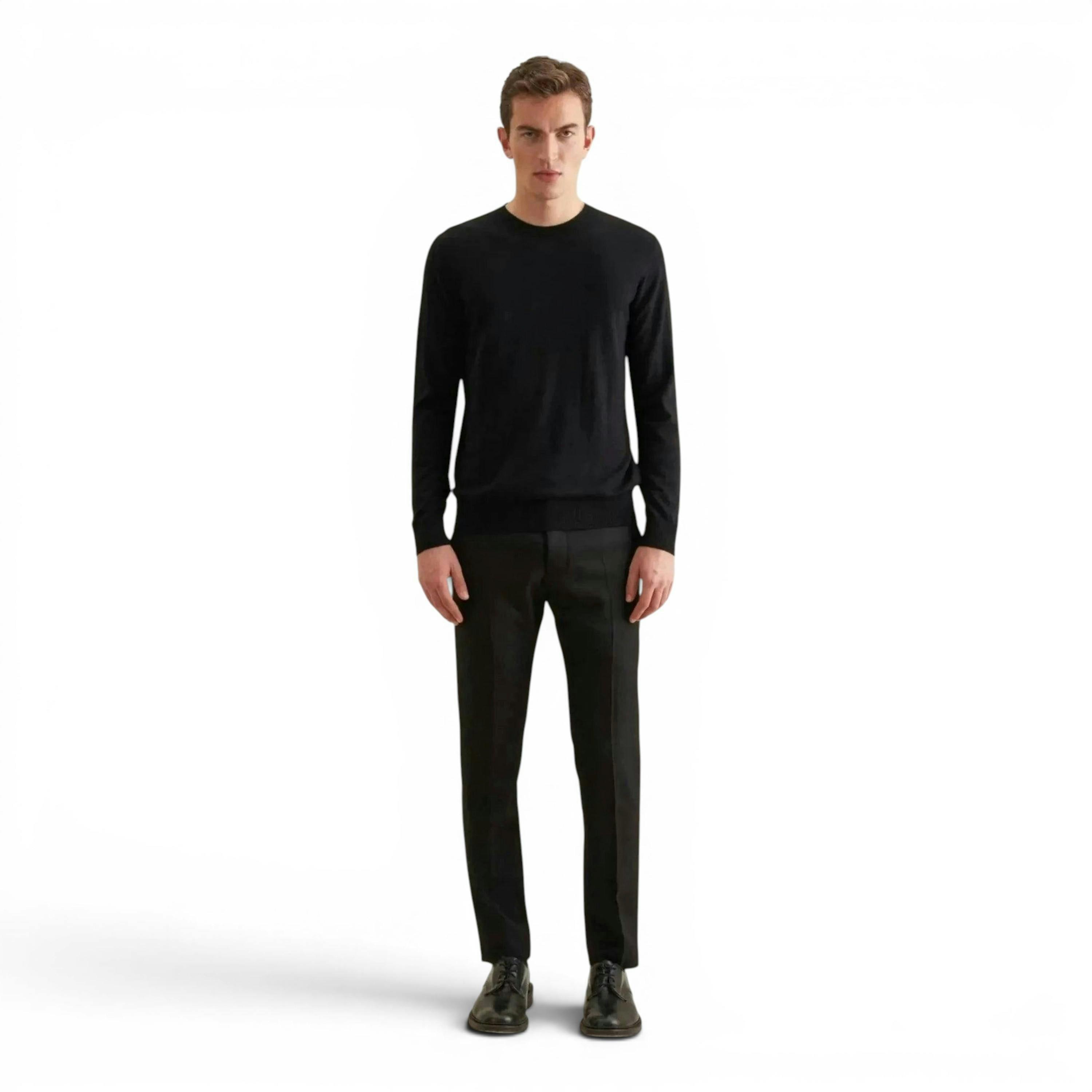 Seidensticker Merino Wool Crewneck Knit Black , view 5 of 6