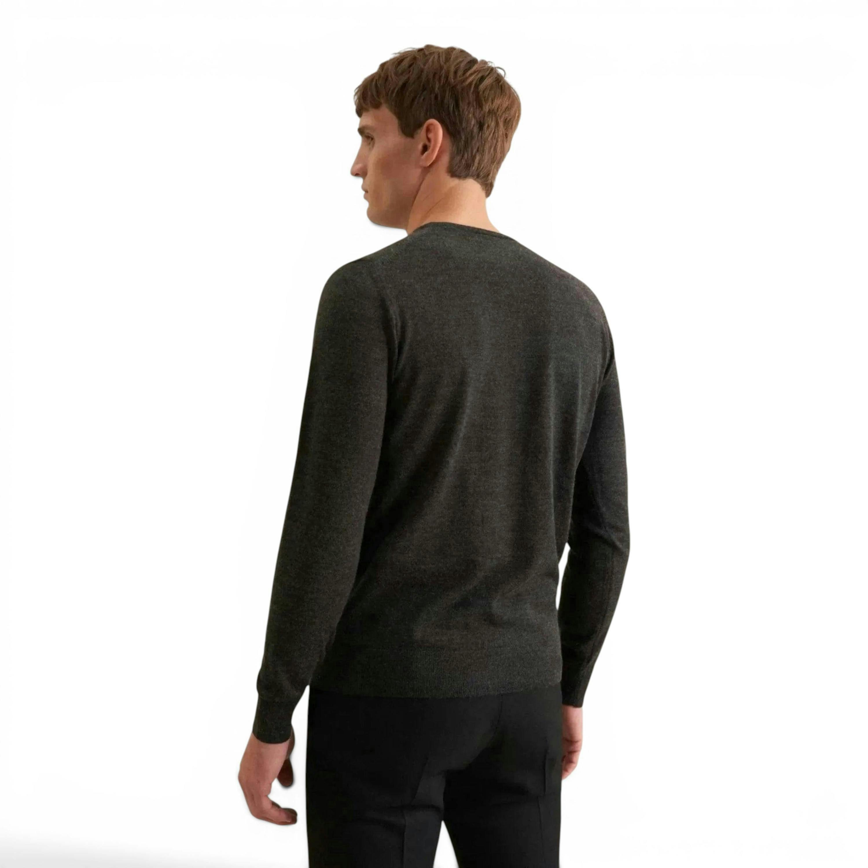 Seidensticker Merino Wool Crewneck Knit Grey , view 2 of 6