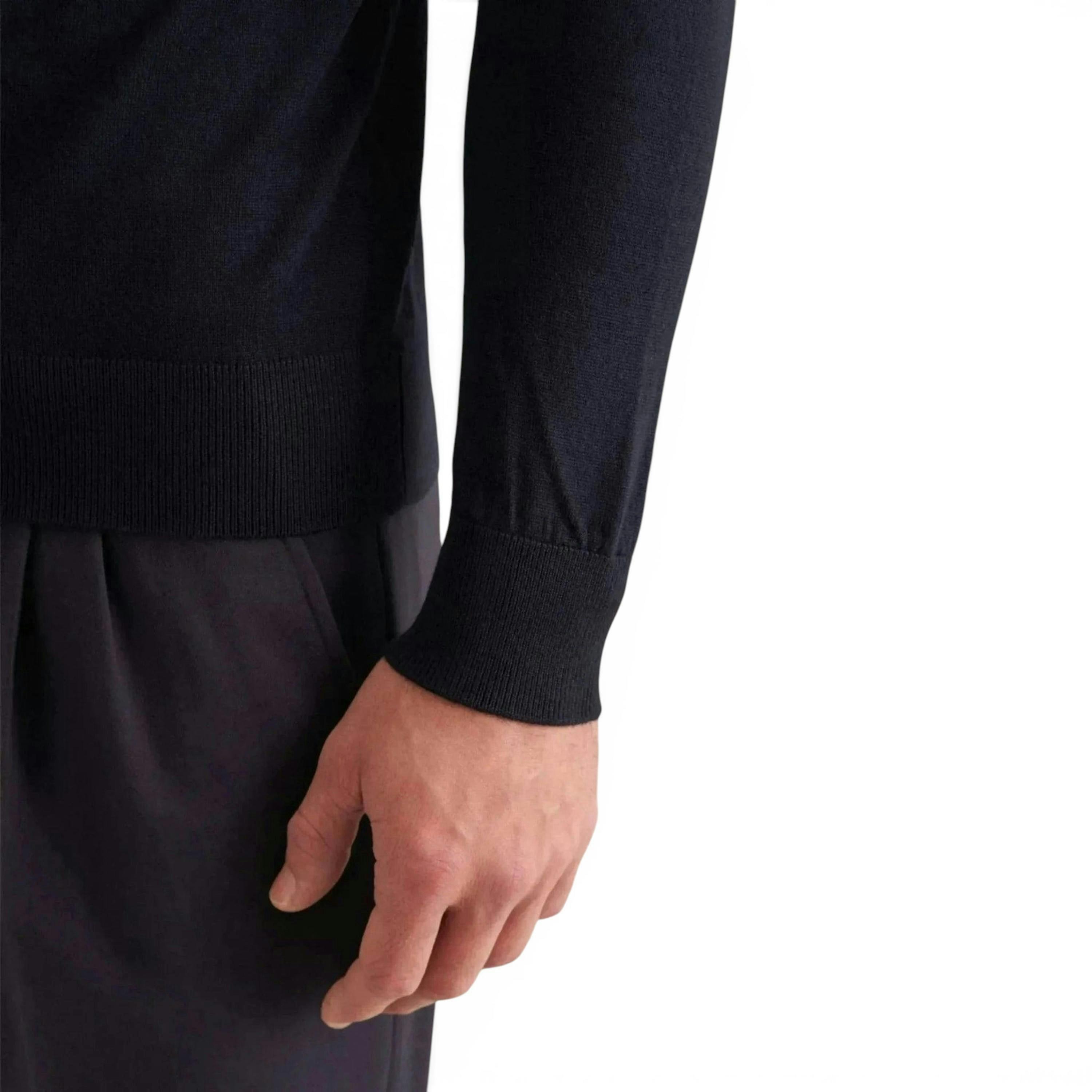 Seidensticker Merino Wool Crewneck Knit Dark Blue , view 4 of 6