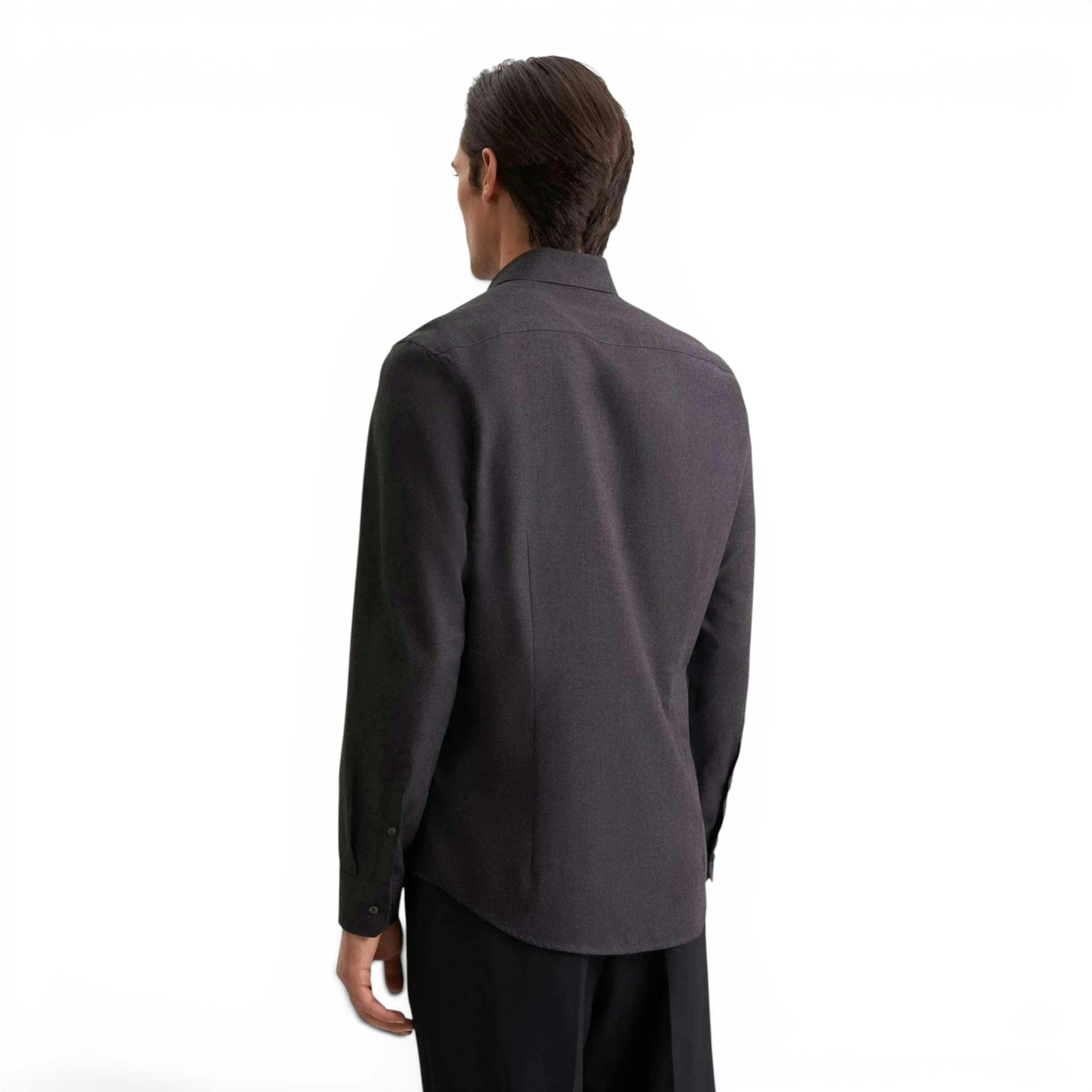 Seidensticker Slim Fit New Kent Flannel Shirt Grey , view 2 of 6