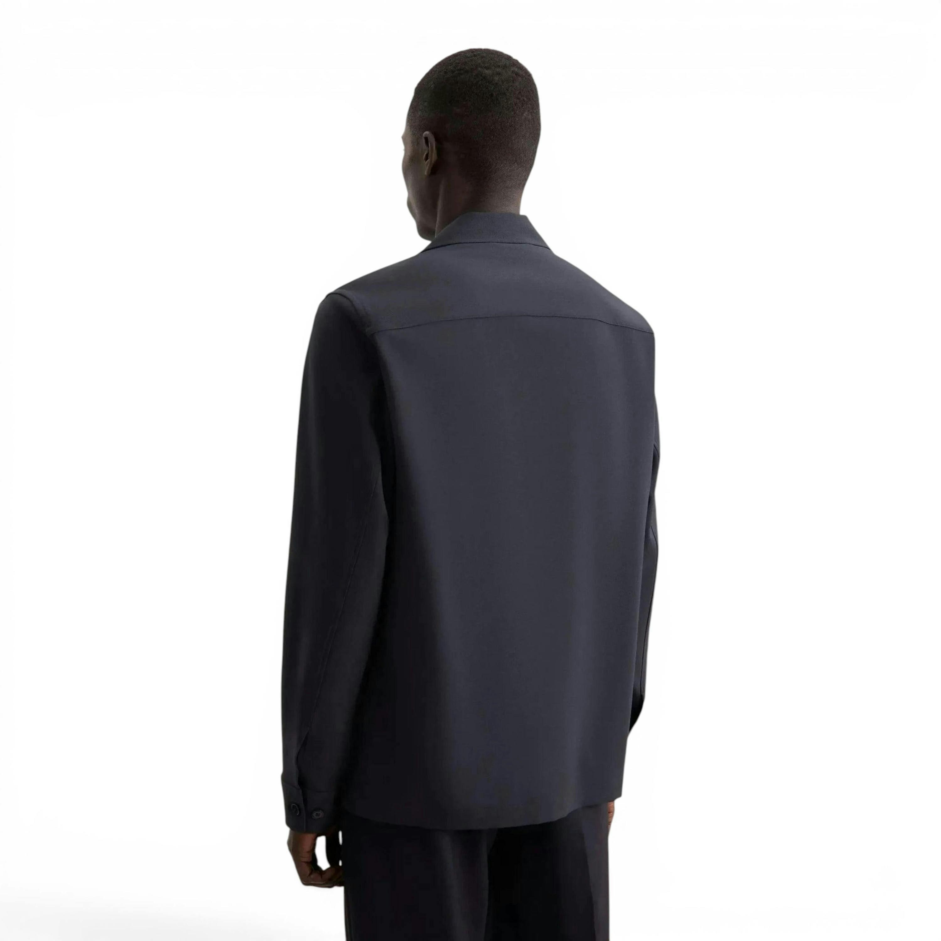 Regular Fit Wool Mix Casual Lapel Overshirt Grey , view 2 of 6