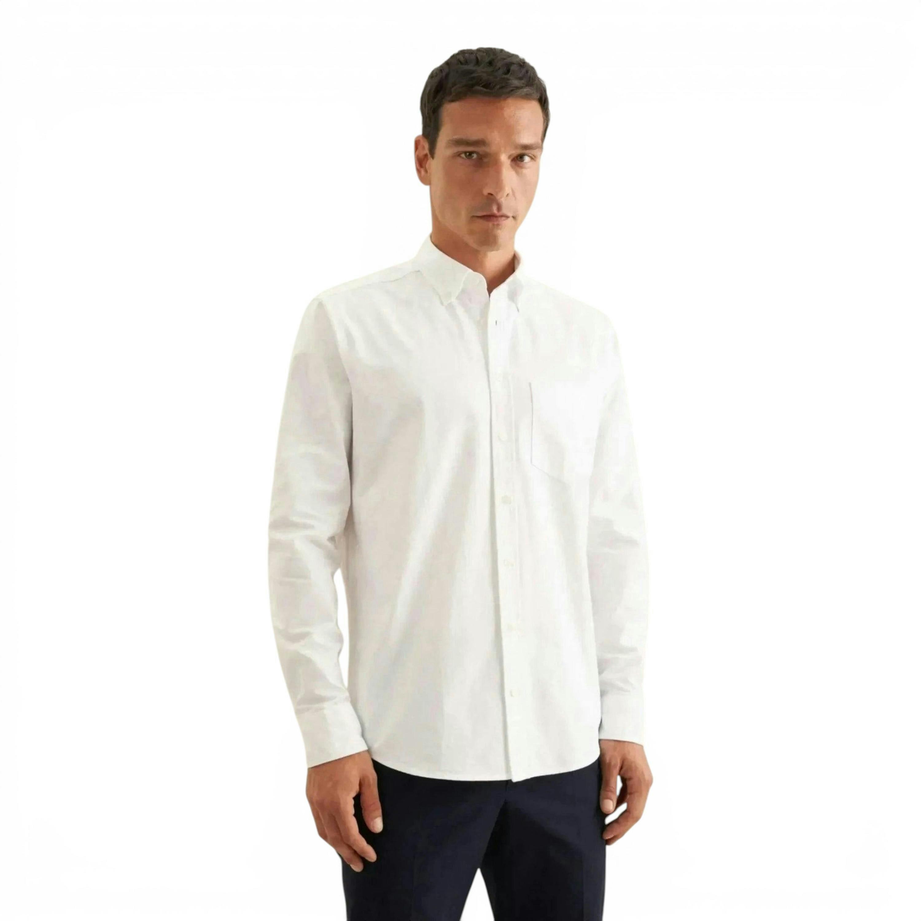 Seidensticker Regular Fit Button Down Oxford Shirt White , view 1 of 6