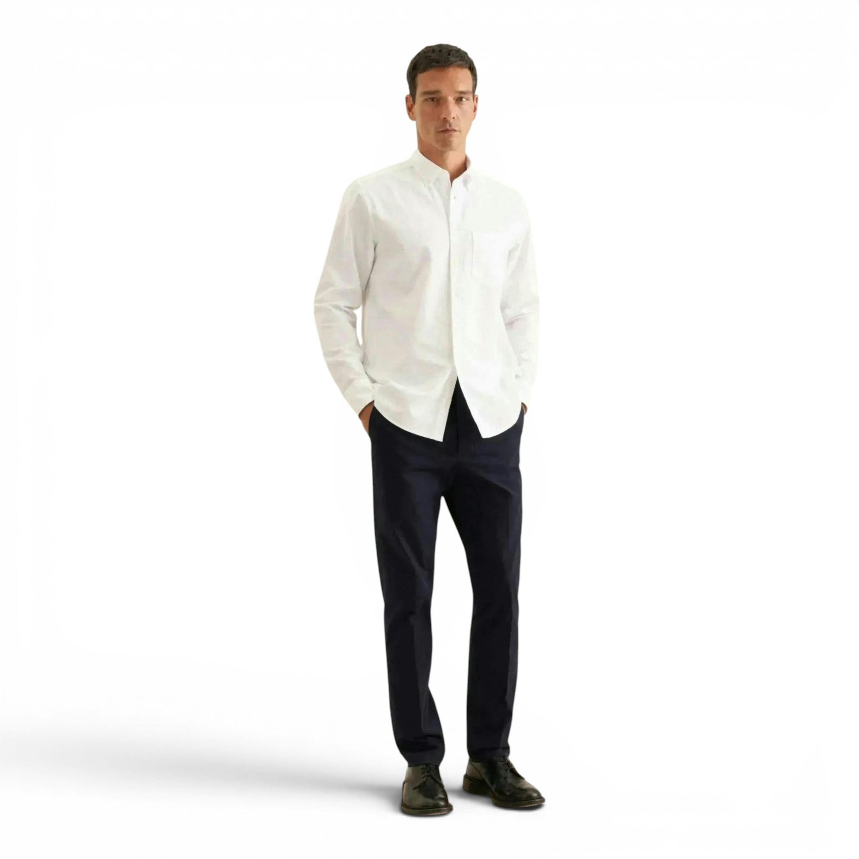 Seidensticker Regular Fit Button Down Oxford Shirt White , view 5 of 6