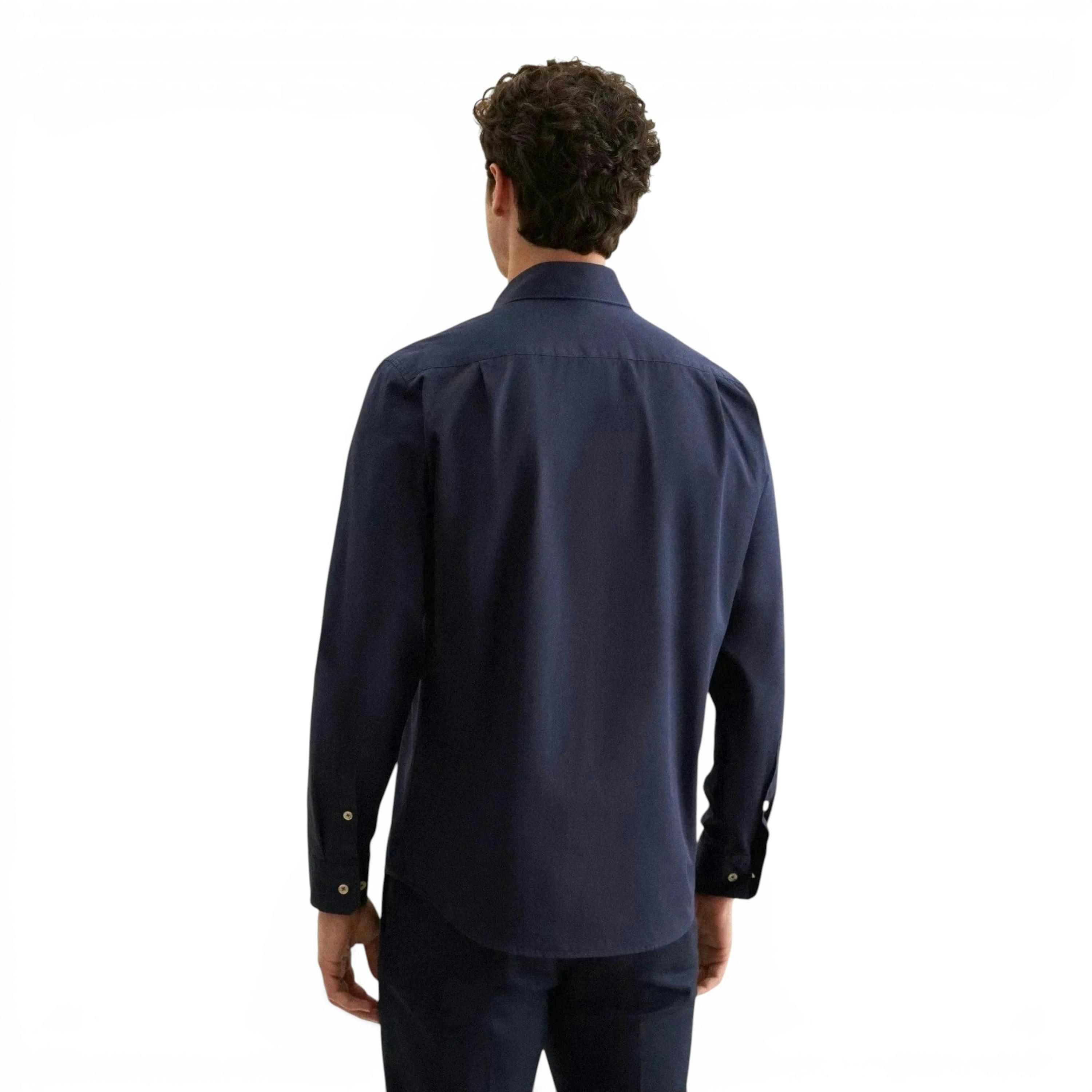 Seidensticker Regular Fit Spread Kent Casual Shirt Dark Blue , view 2 of 6