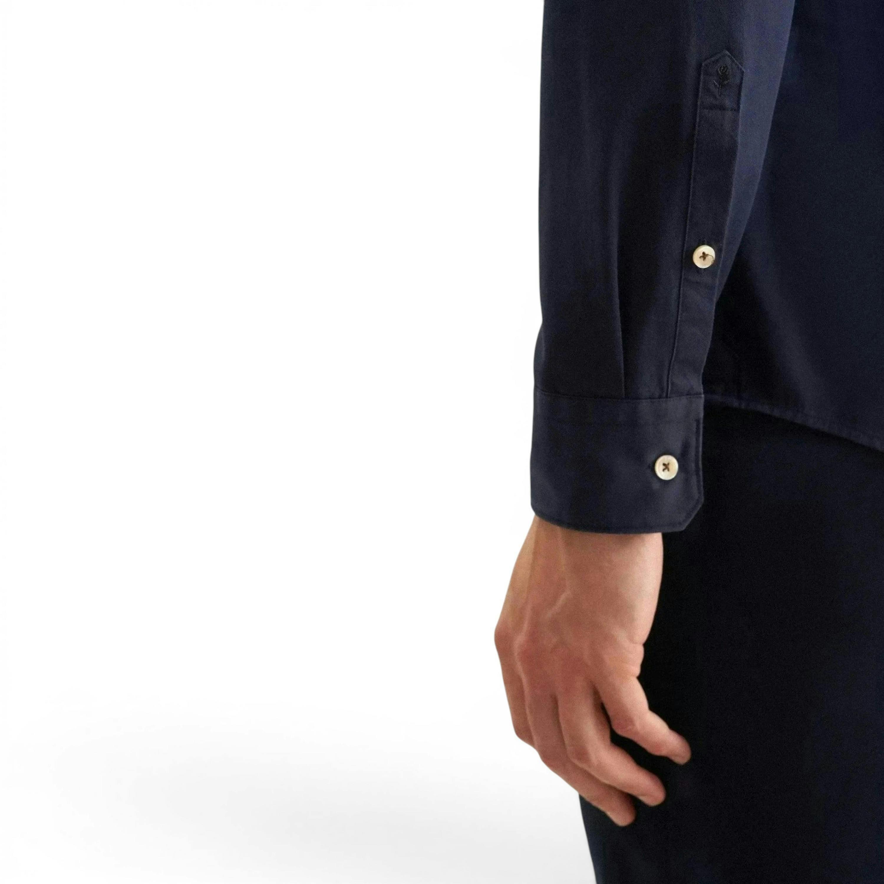 Seidensticker Regular Fit Spread Kent Casual Shirt Dark Blue , view 4 of 6