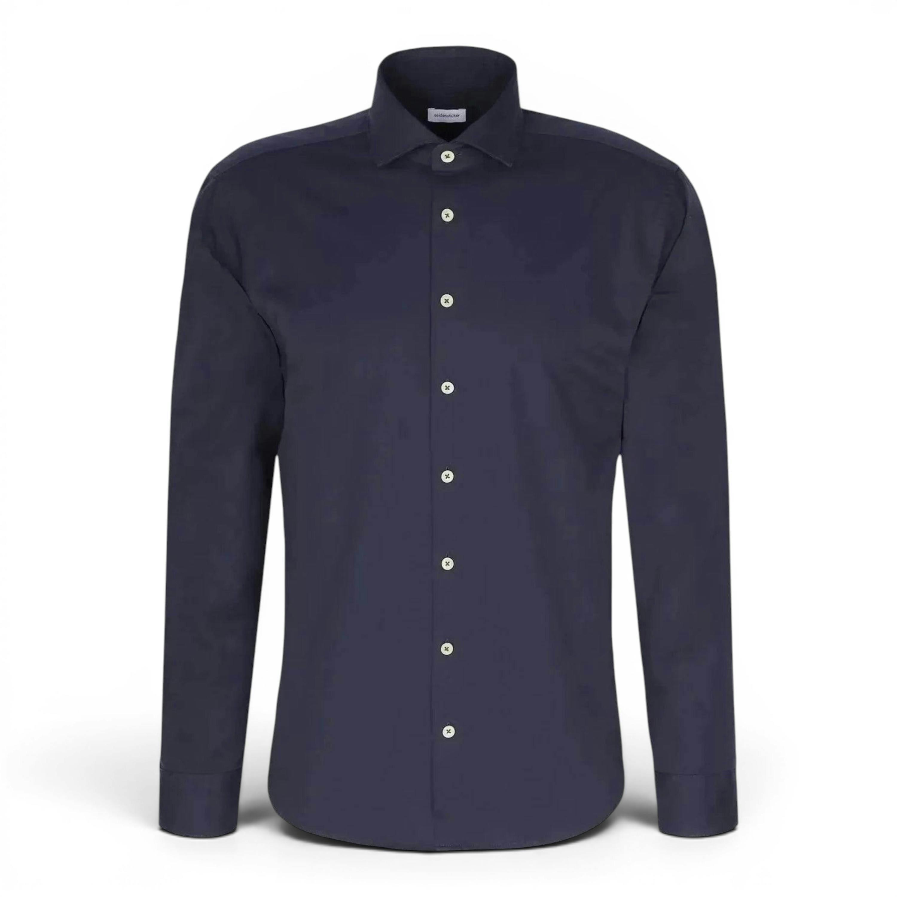 Seidensticker Regular Fit Spread Kent Casual Shirt Dark Blue , view 6 of 6