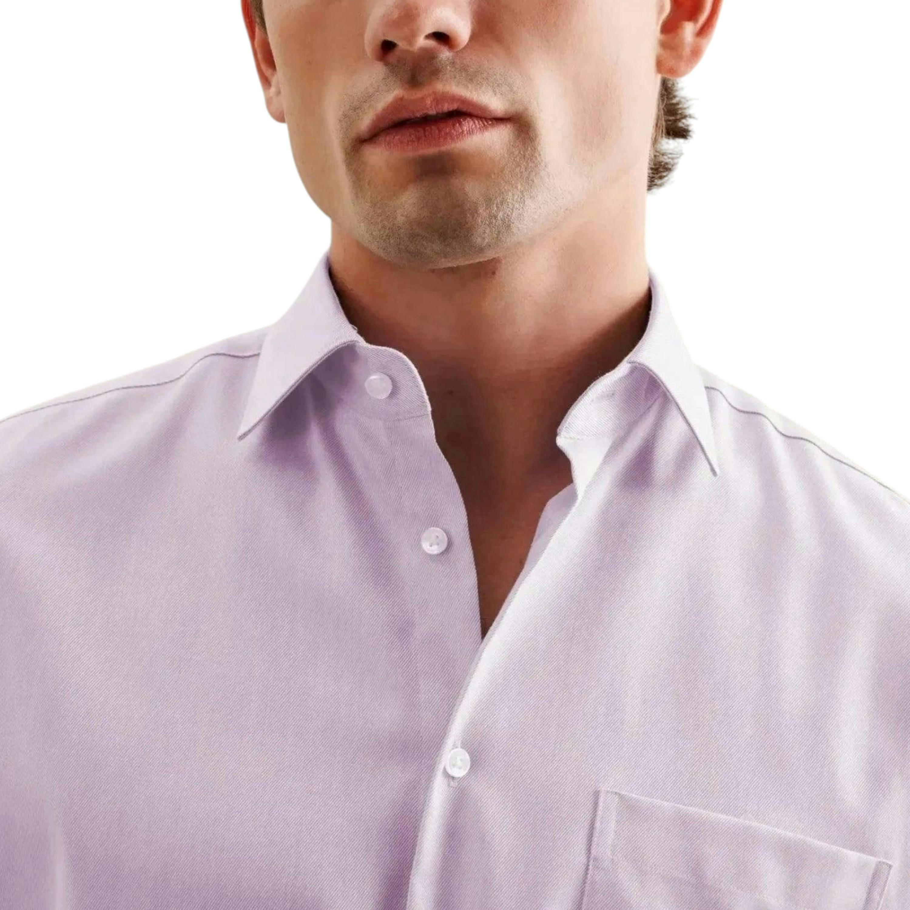 Seidensticker Regular Fit No Iron New Kent Business Shirt Light Purple , view 3 of 6
