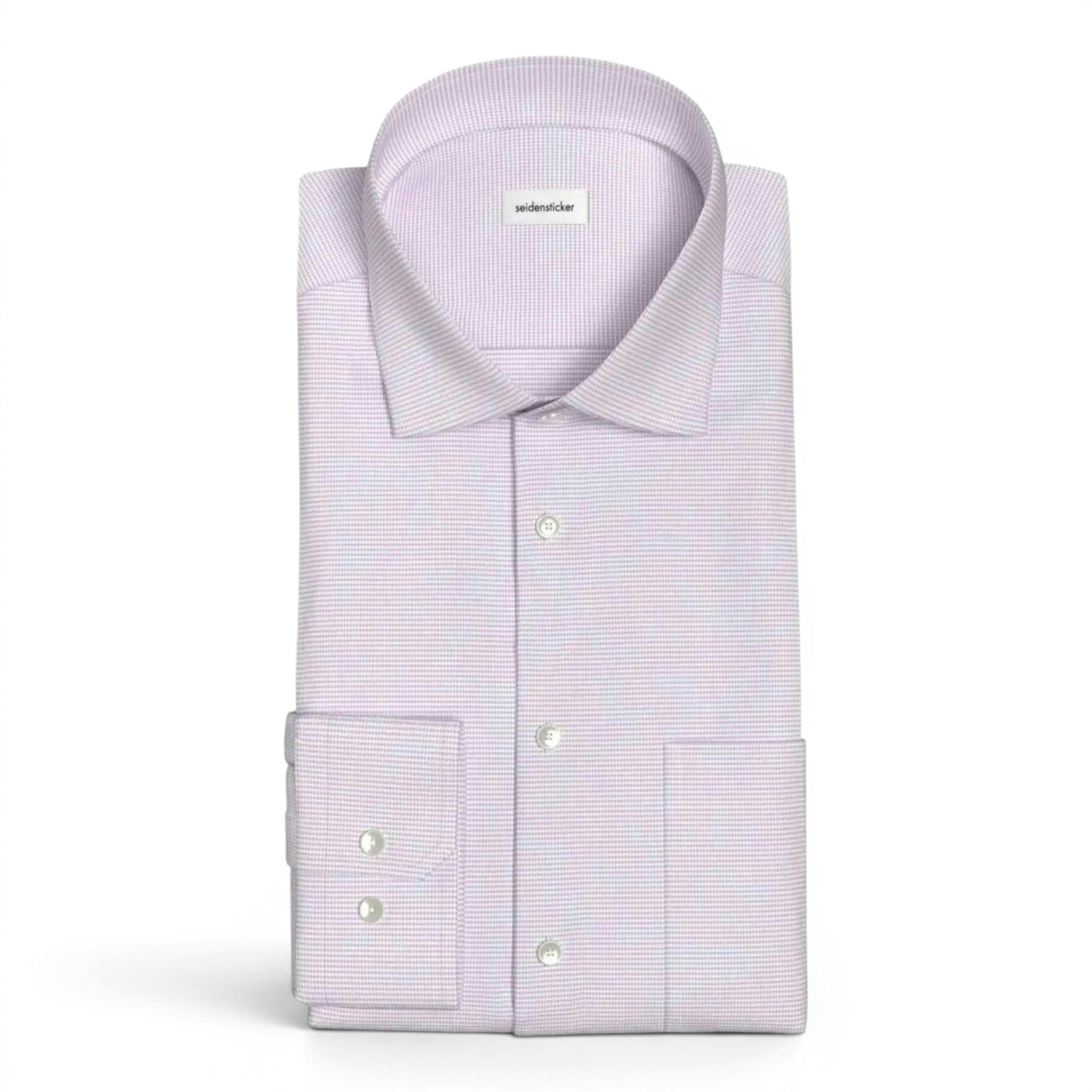 Seidensticker Regular Fit No Iron New Kent Structured Business Shirt Pink , view 6 of 6