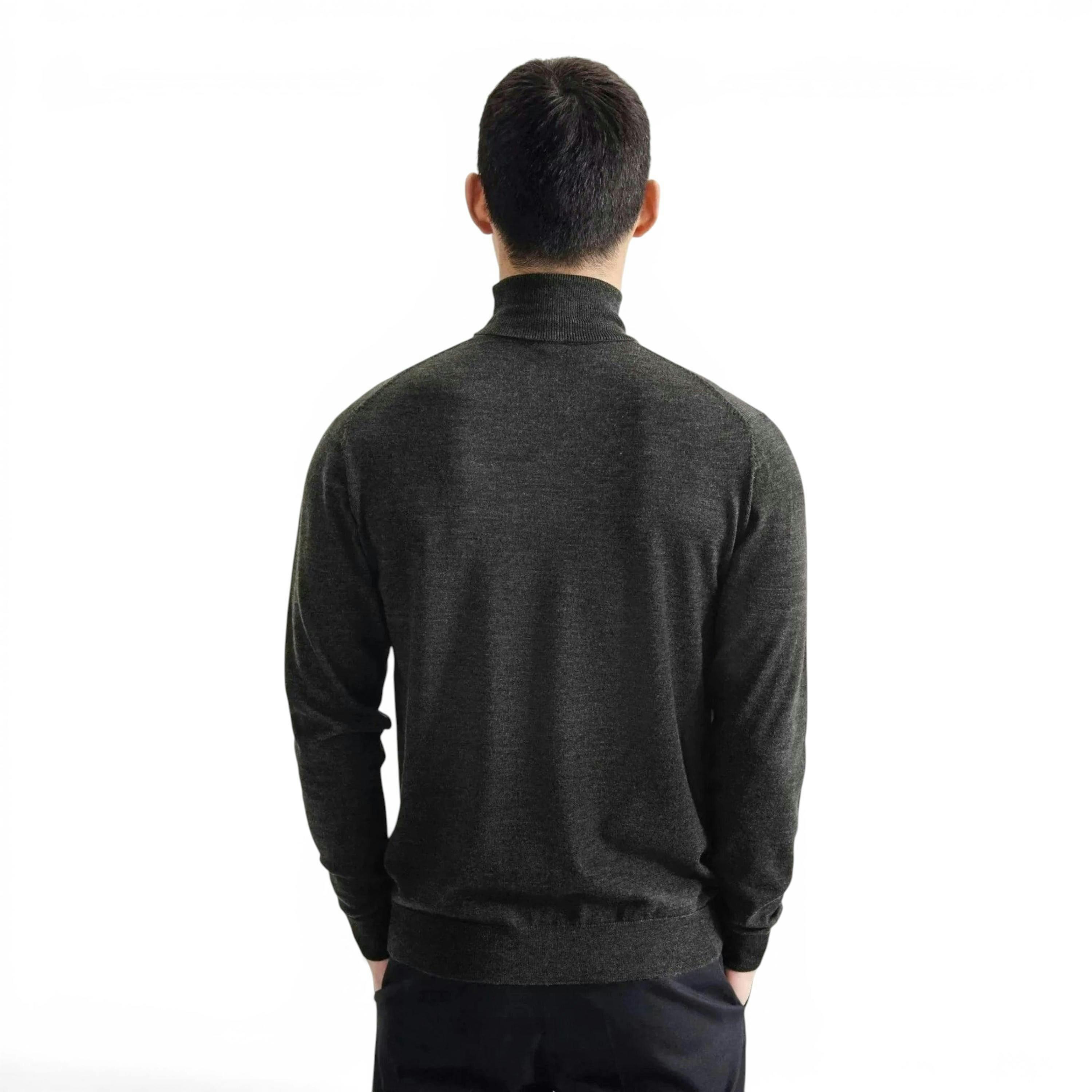 Seidensticker Merino Wool Roll Neck Knit Grey , view 2 of 6
