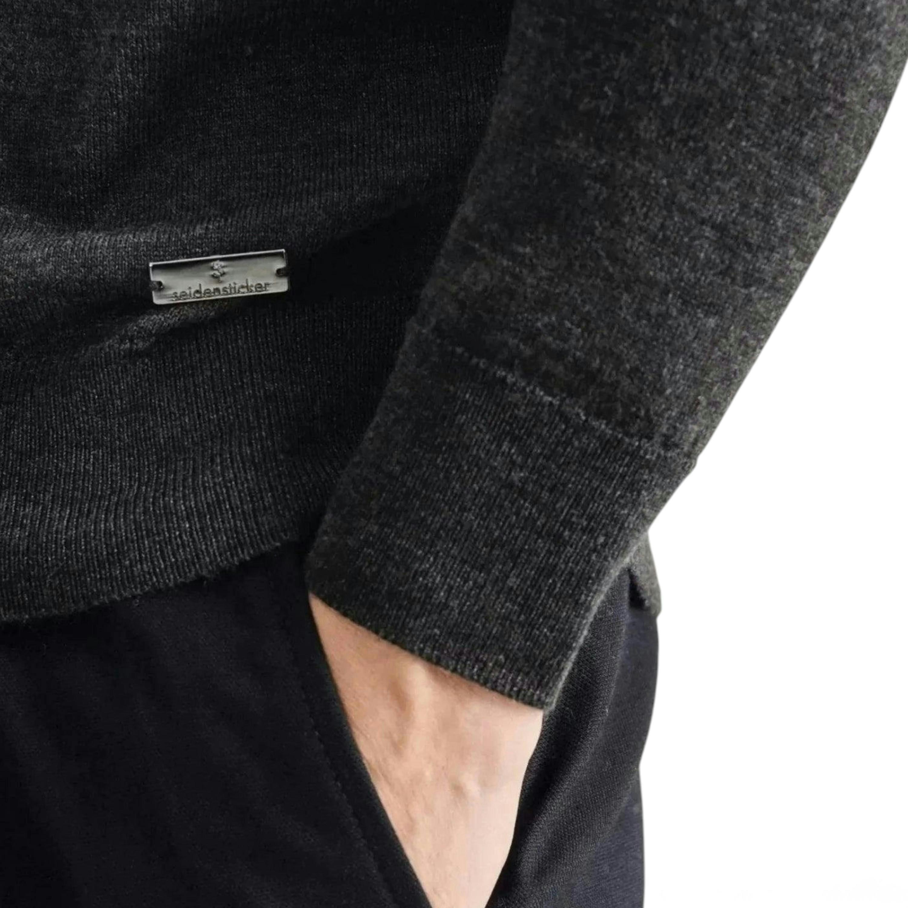 Seidensticker Merino Wool Roll Neck Knit Grey , view 3 of 6