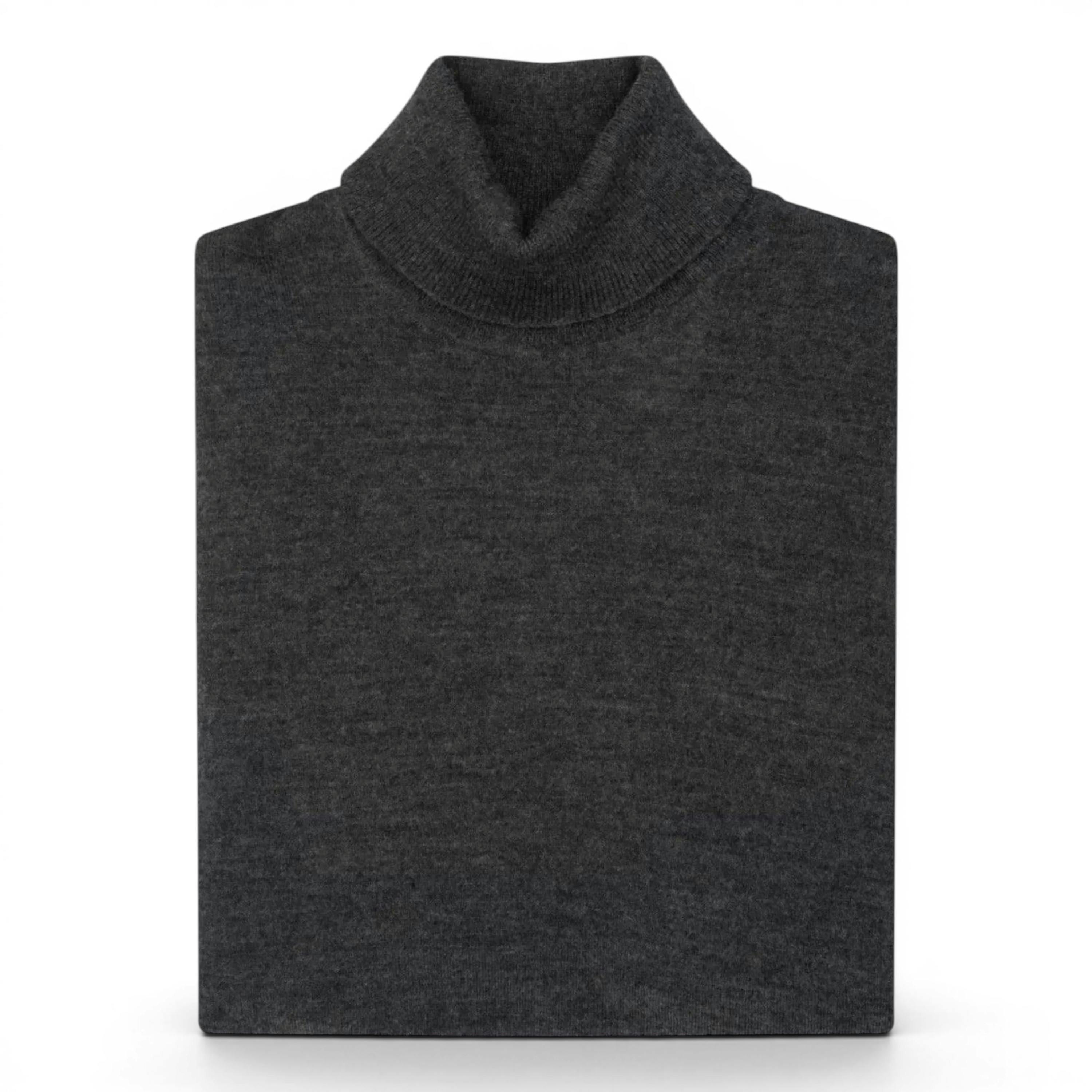 Seidensticker Merino Wool Roll Neck Knit Grey , view 5 of 6