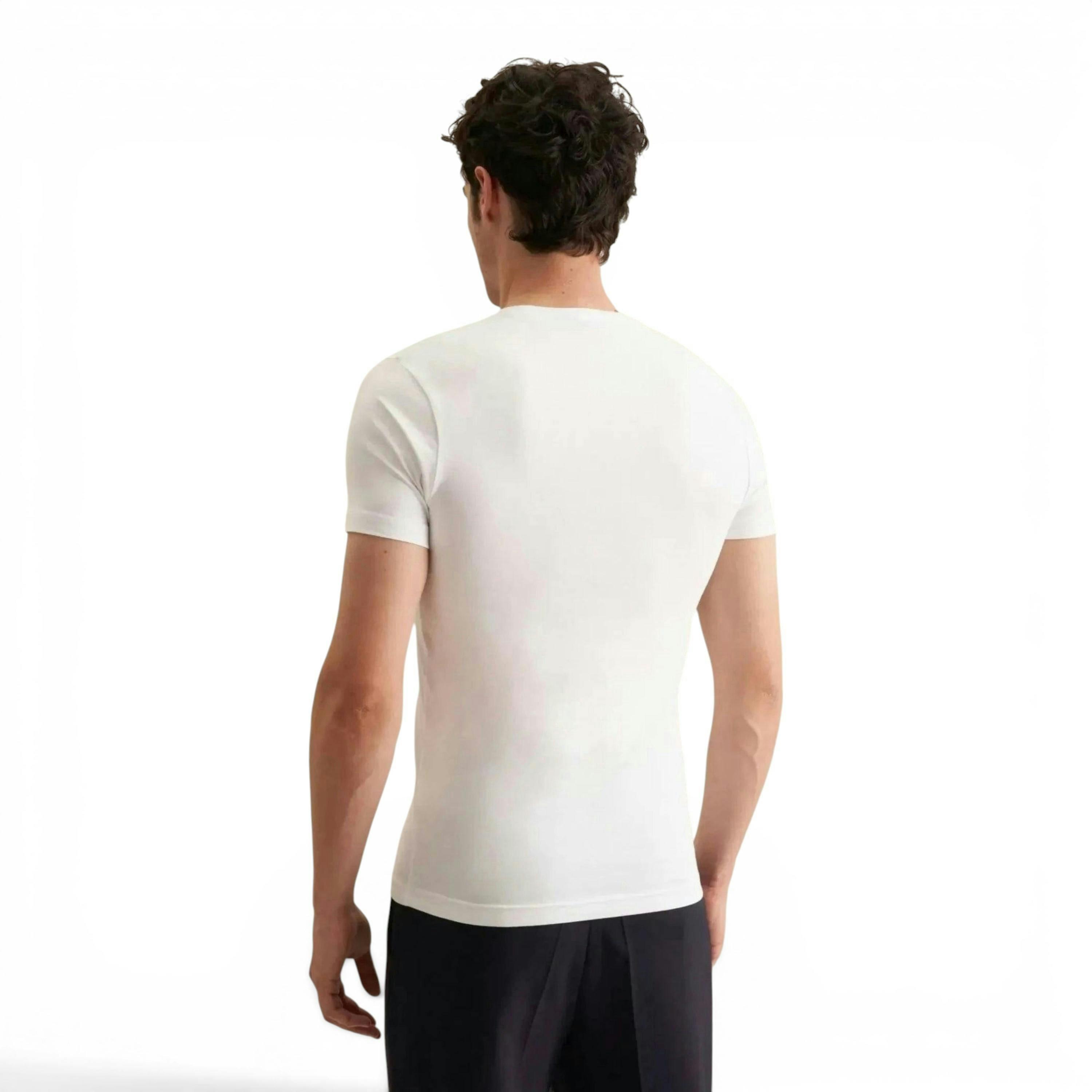 Stretch Cotton T-Shirt White , view 2 of 6