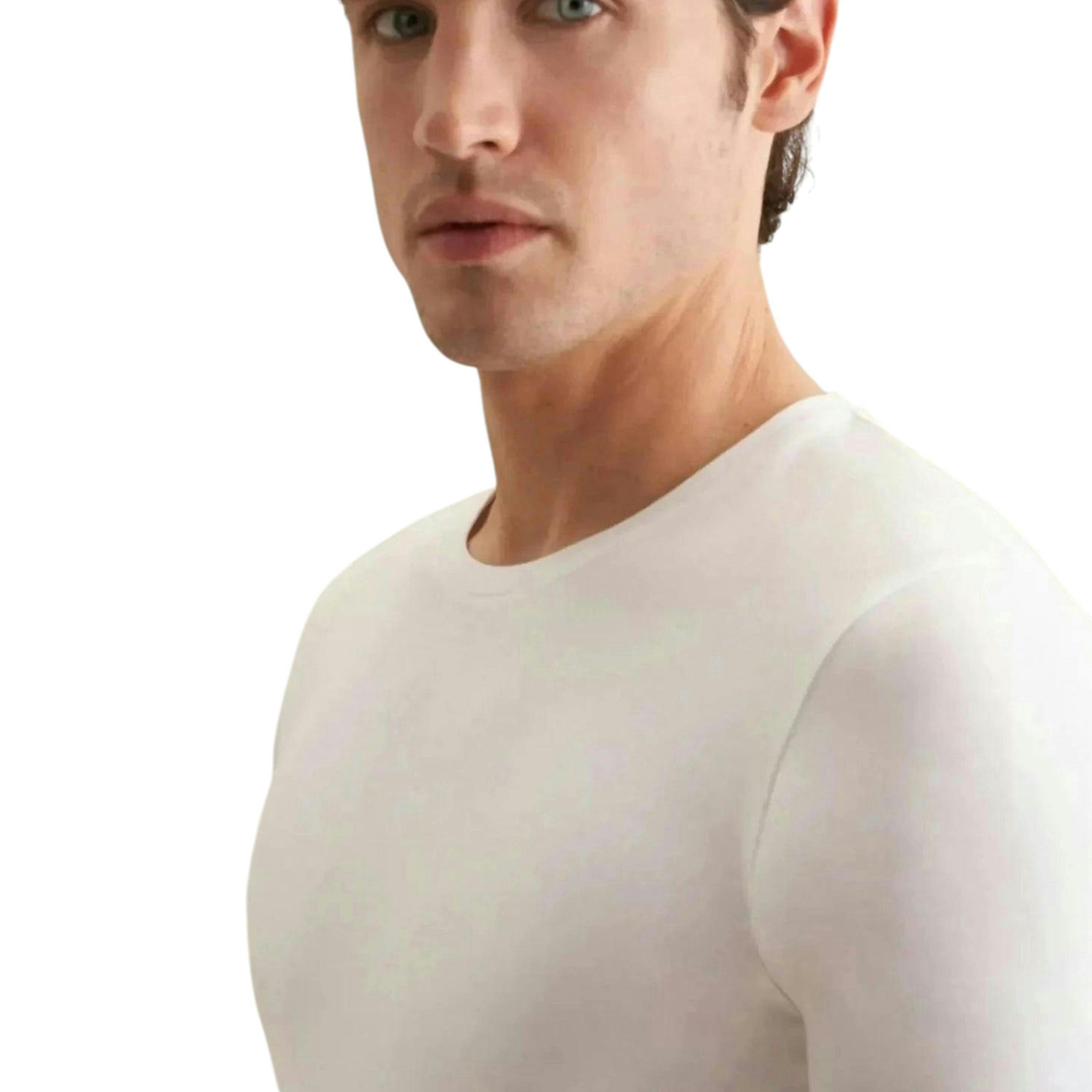 Stretch Cotton T-Shirt White , view 3 of 6