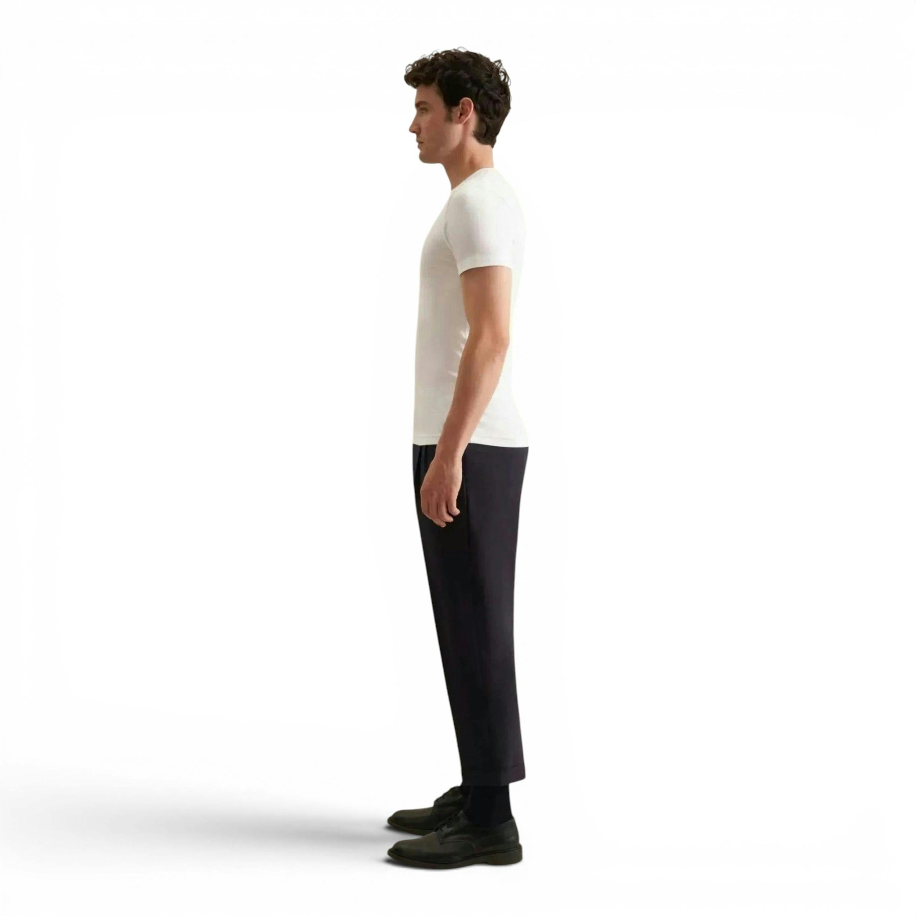 Stretch Cotton T-Shirt White , view 6 of 6