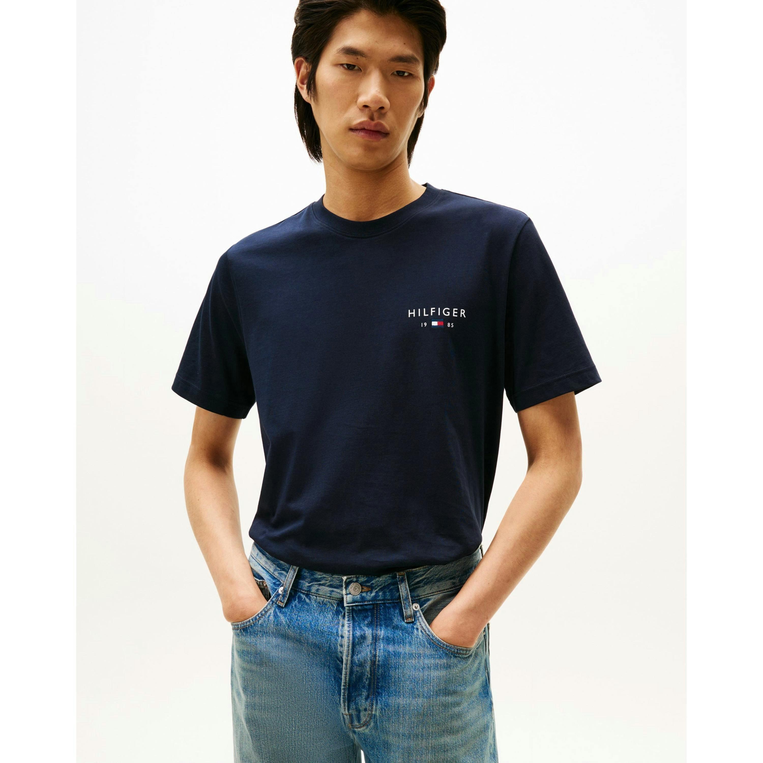 Tommy Hilfiger Hilfiger Logo T-Shirt  in Navy , view 1 of 5