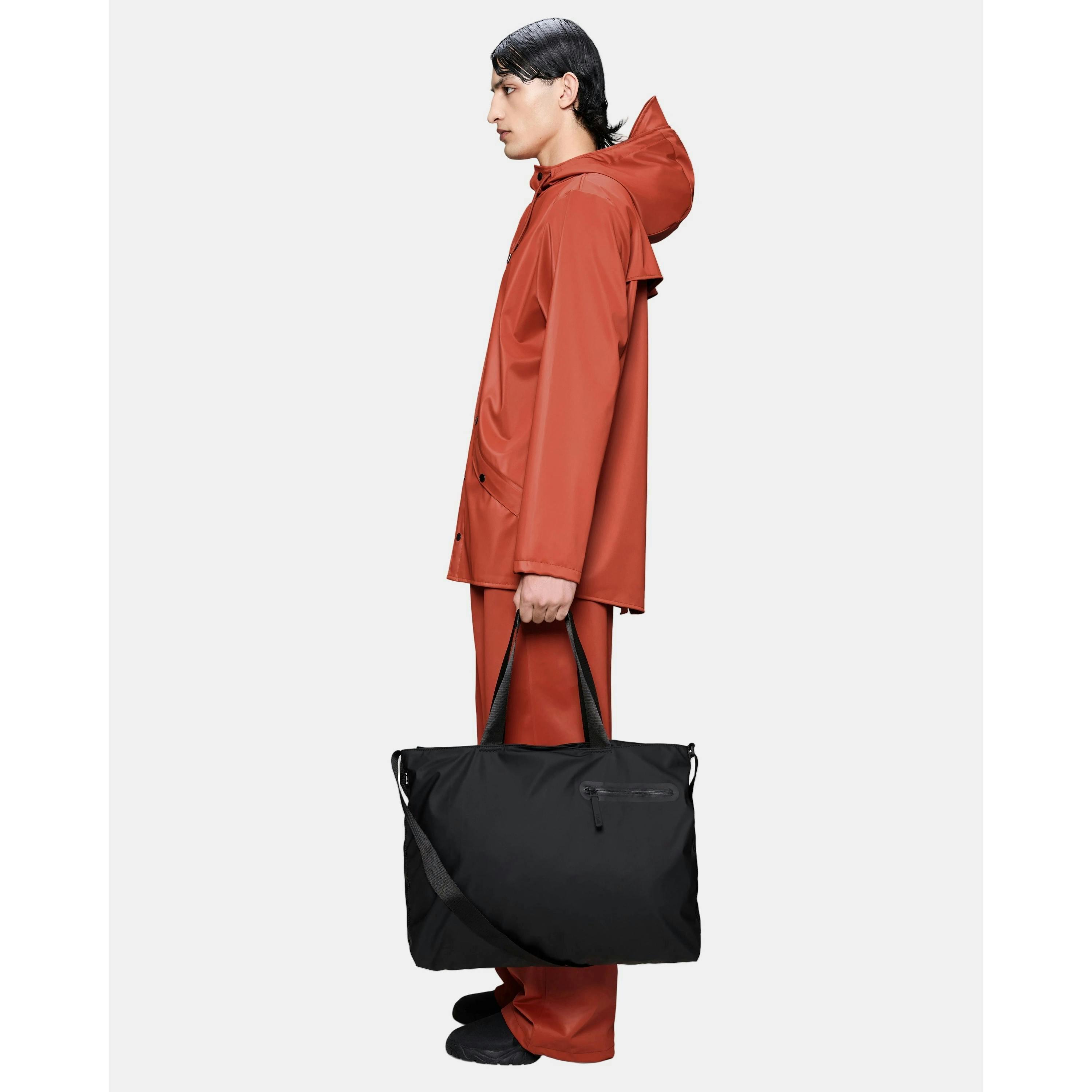 Rains Tote Bag  in Black , view 3 of 4