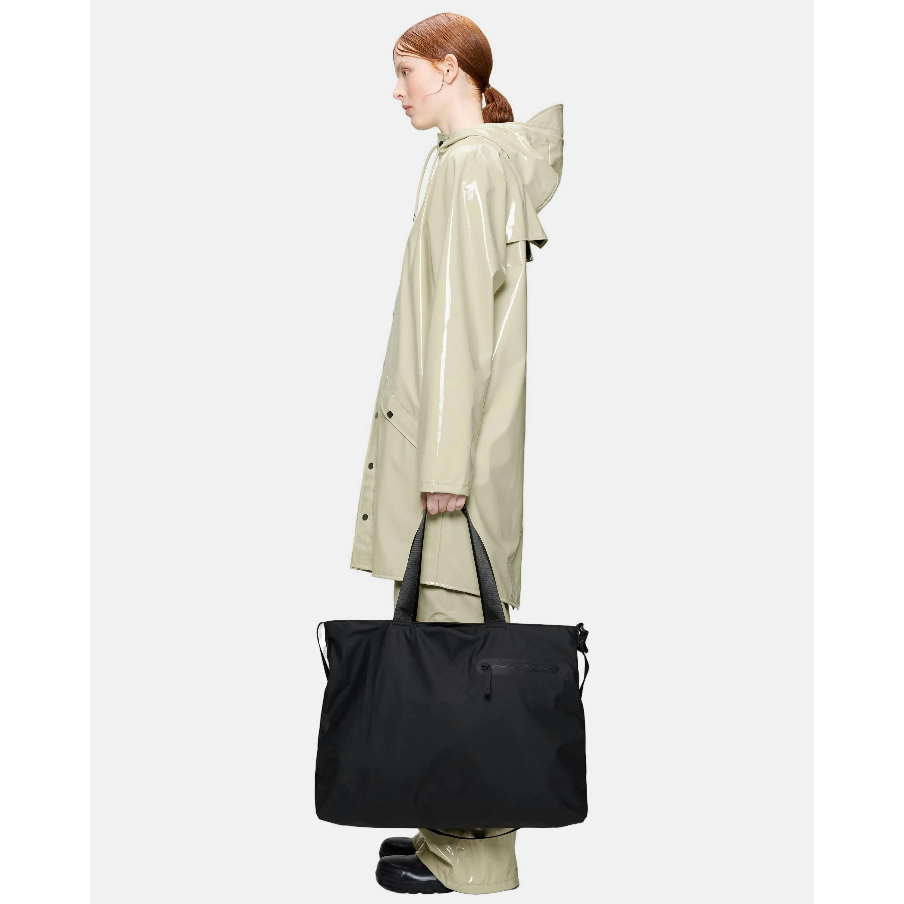 Rains Tote Bag  in Black , view 4 of 4