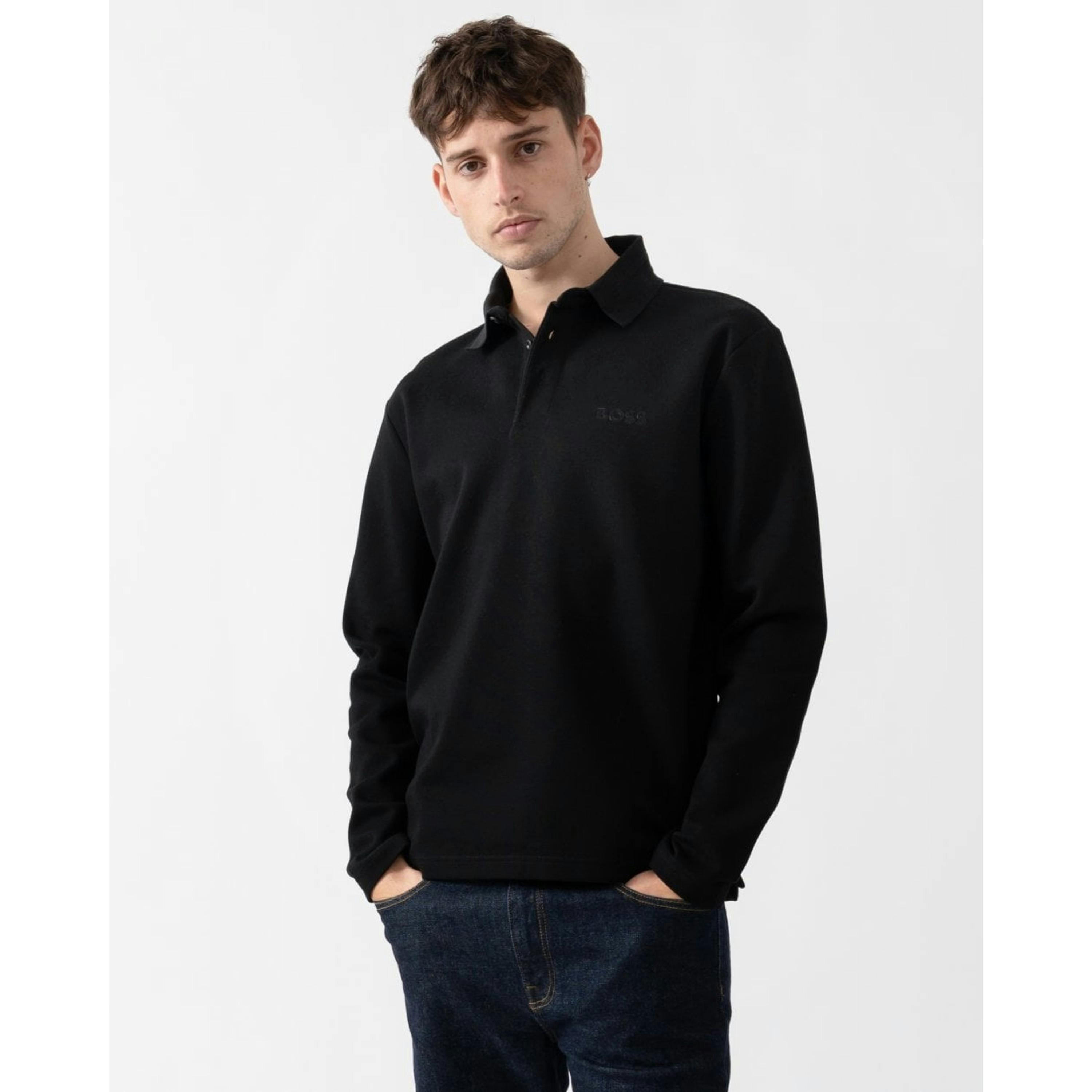 Hugo Boss Plisy Mirror Polo Shirt  in Black , view 1 of 4