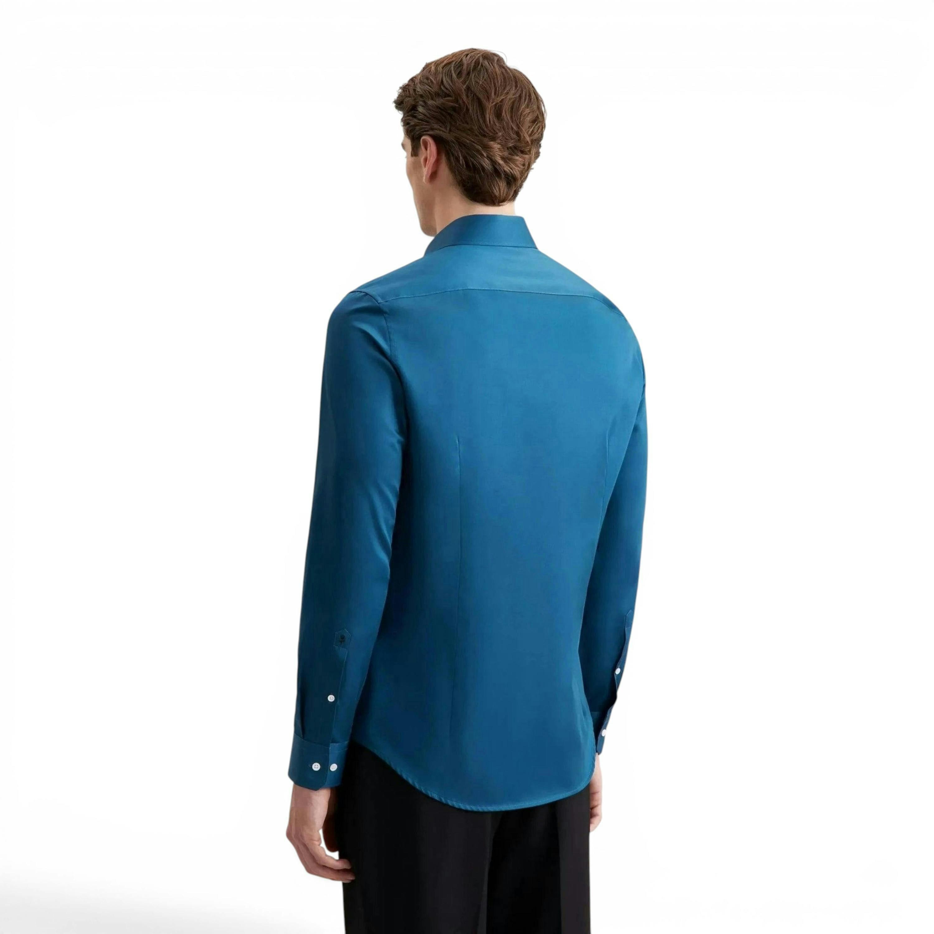 Seidensticker Shaped Fit Easy Iron New Kent Business Shirt Dark Teal , view 2 of 6