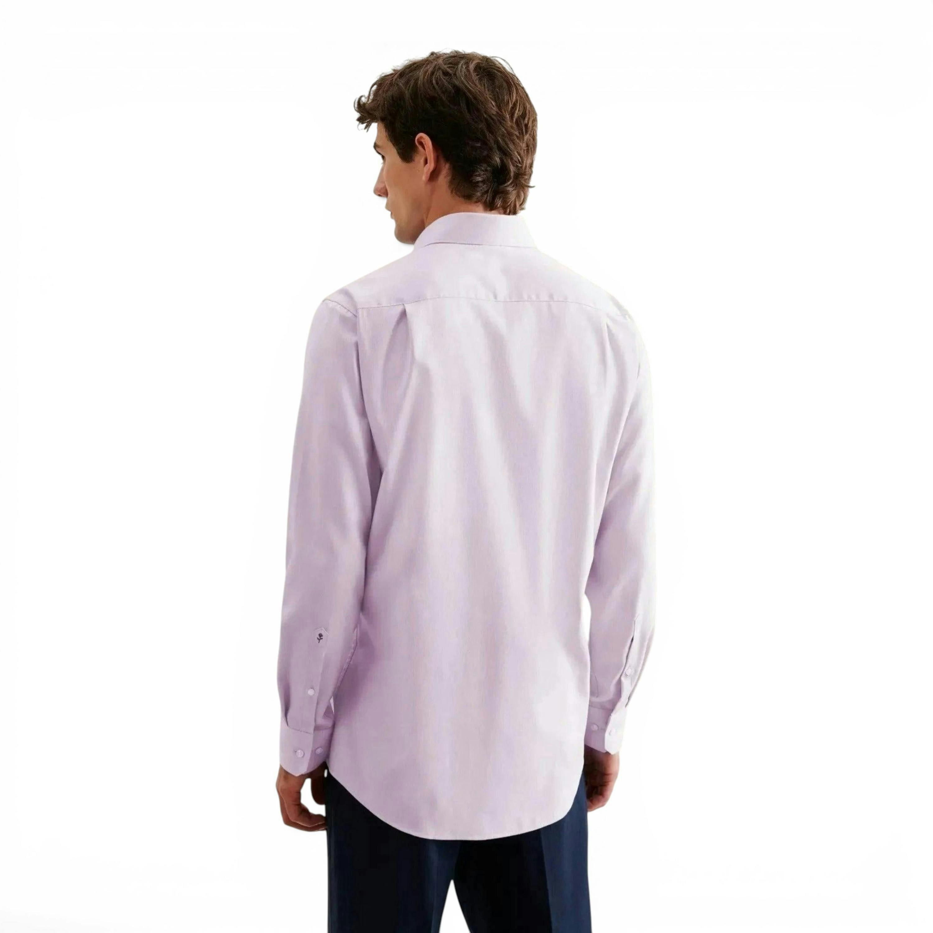 Seidensticker Shaped Fit No Iron New Kent Business Shirt Light Purple , view 2 of 6