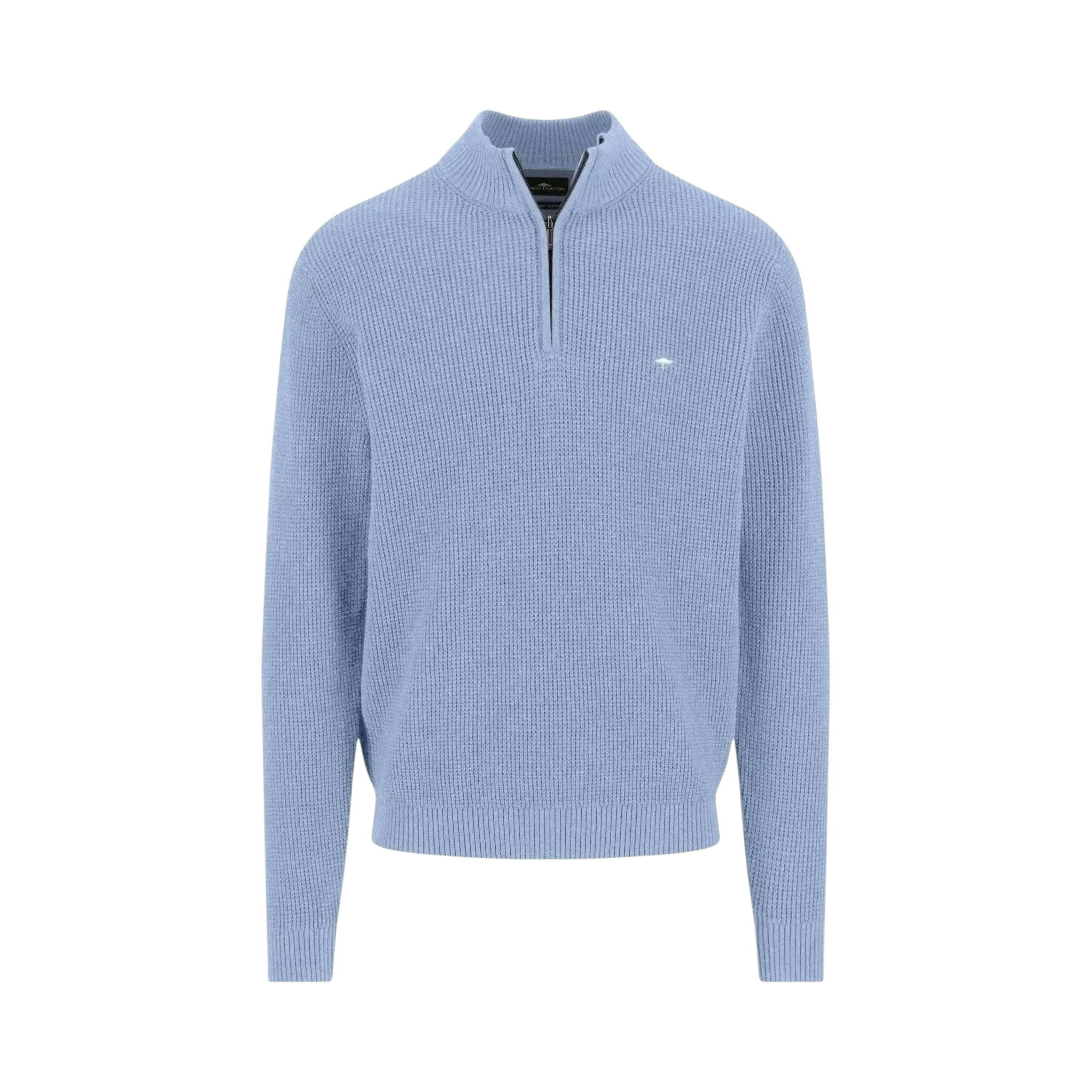 Structured Cotton 1/4 Zip Knit New Breeze , view 1 of 2