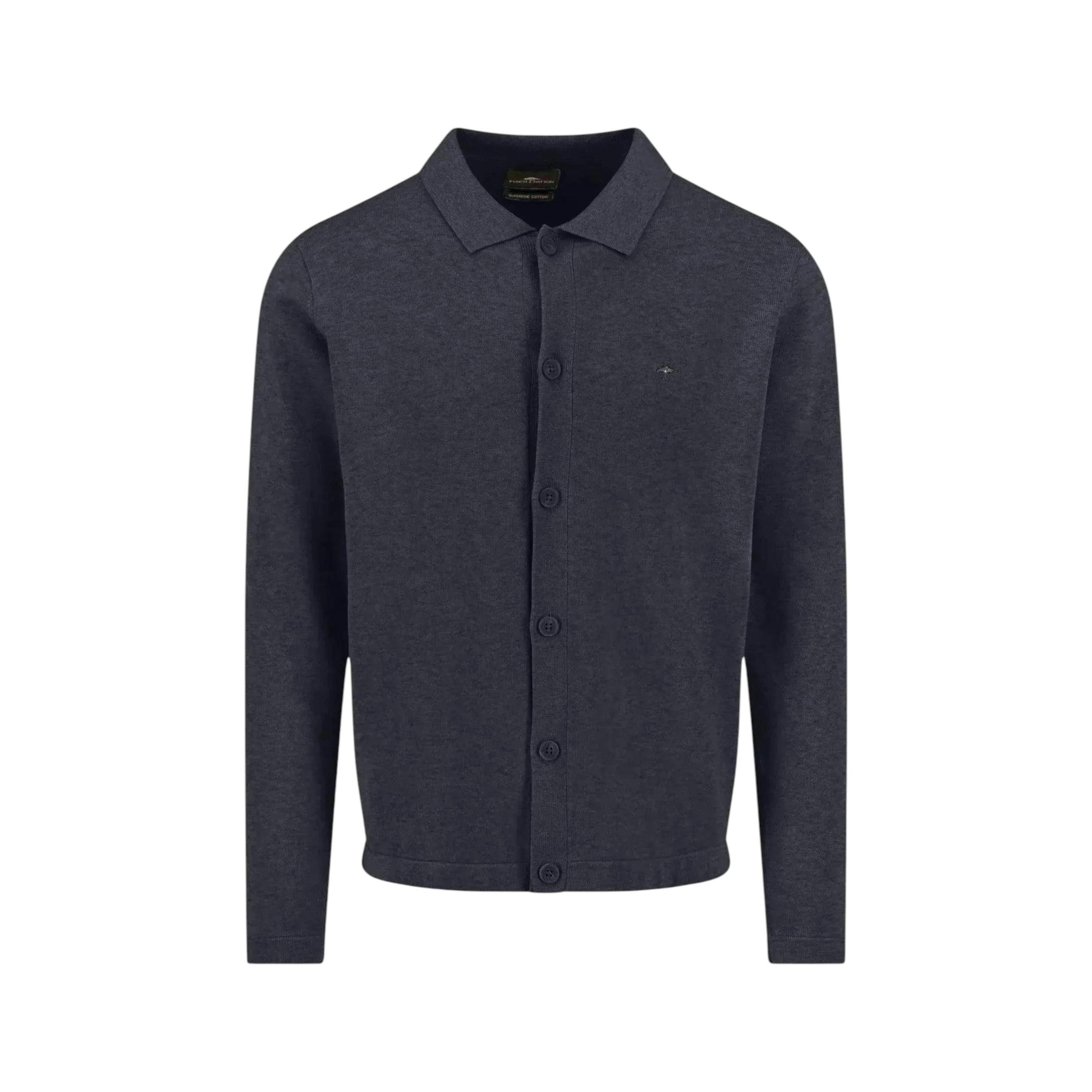 Kent Collar Buttoned Cardigan Navy , view 1 of 2
