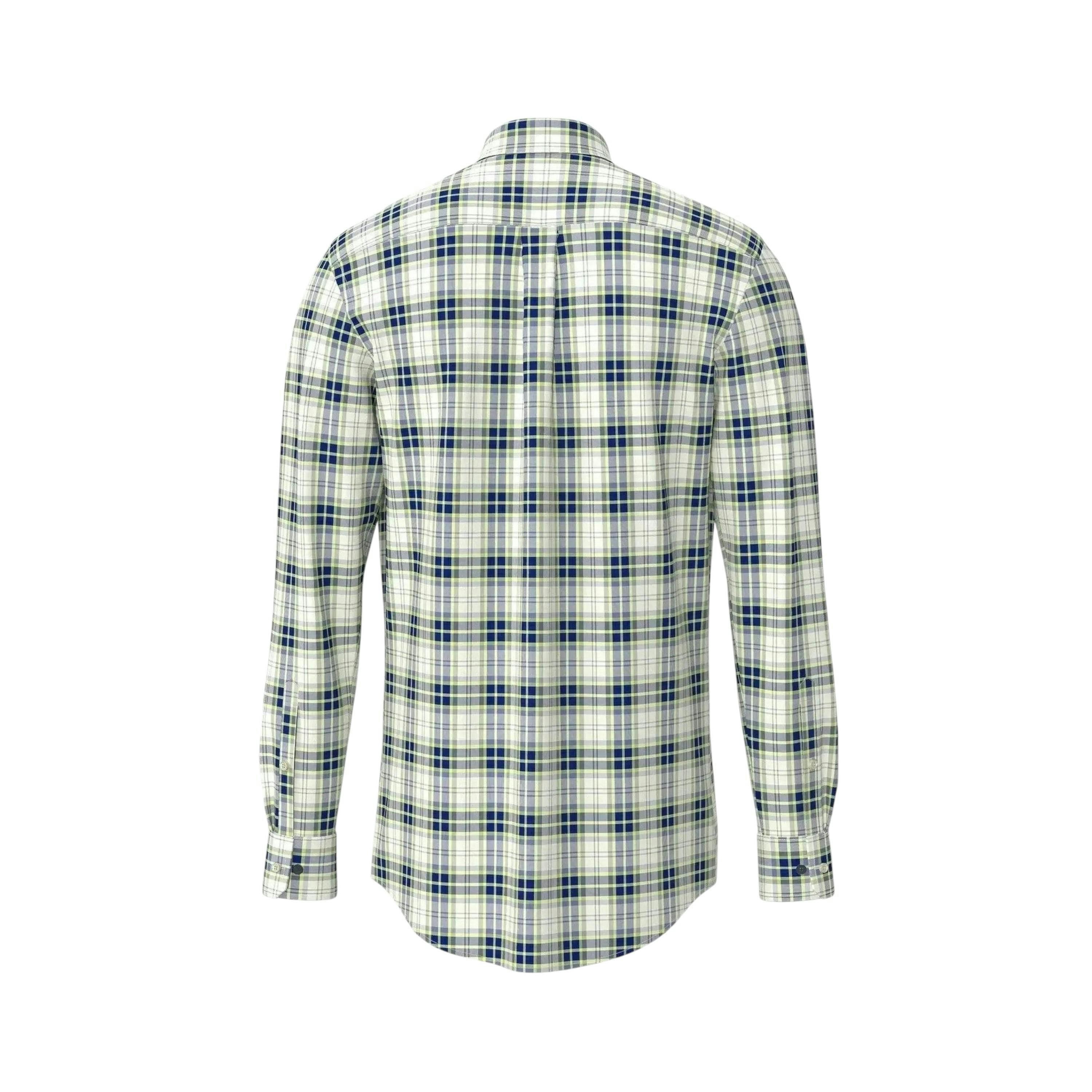 Washed Oxford Check Shirt Harbour Blue , view 2 of 2