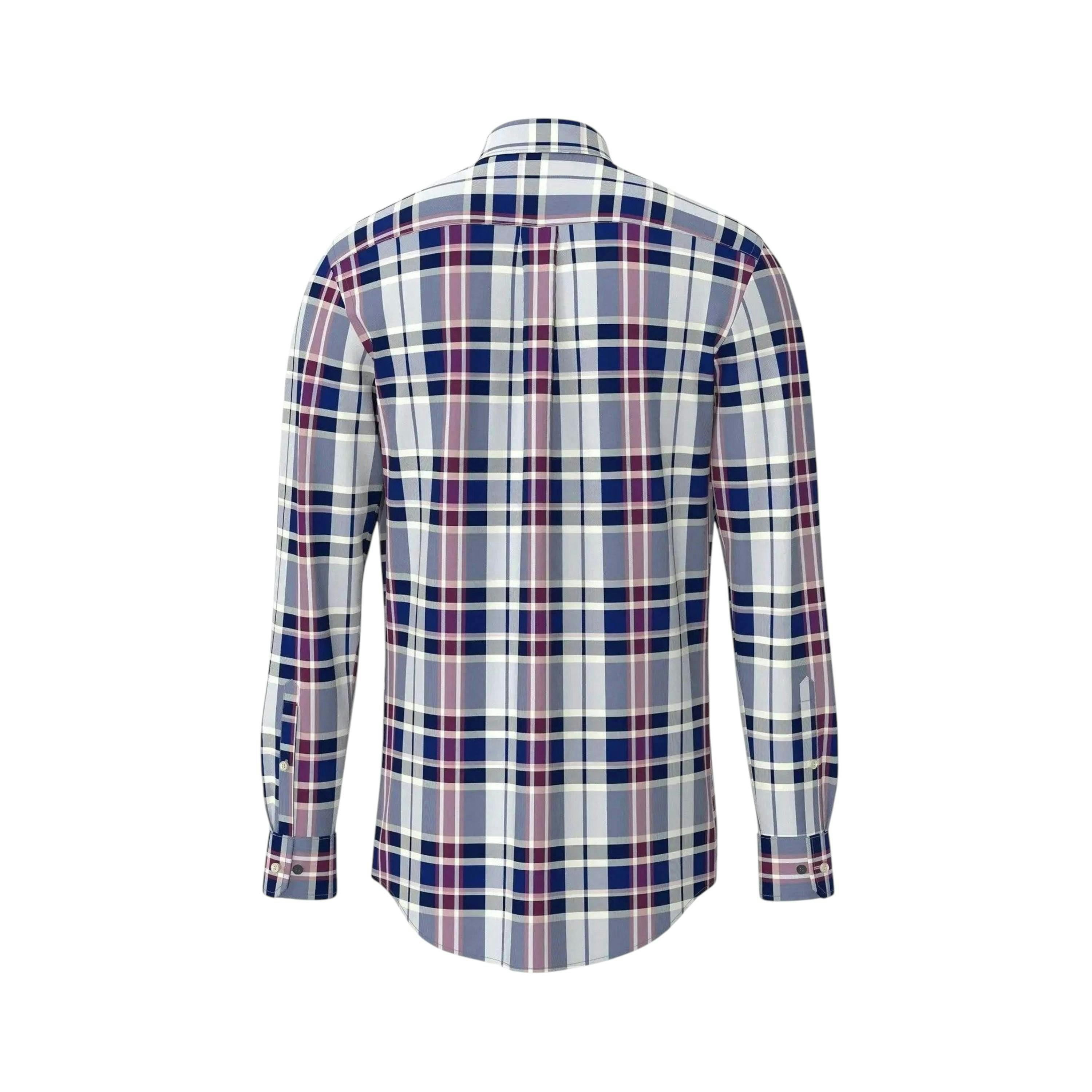 Washed Oxford Check Shirt Navy , view 2 of 2