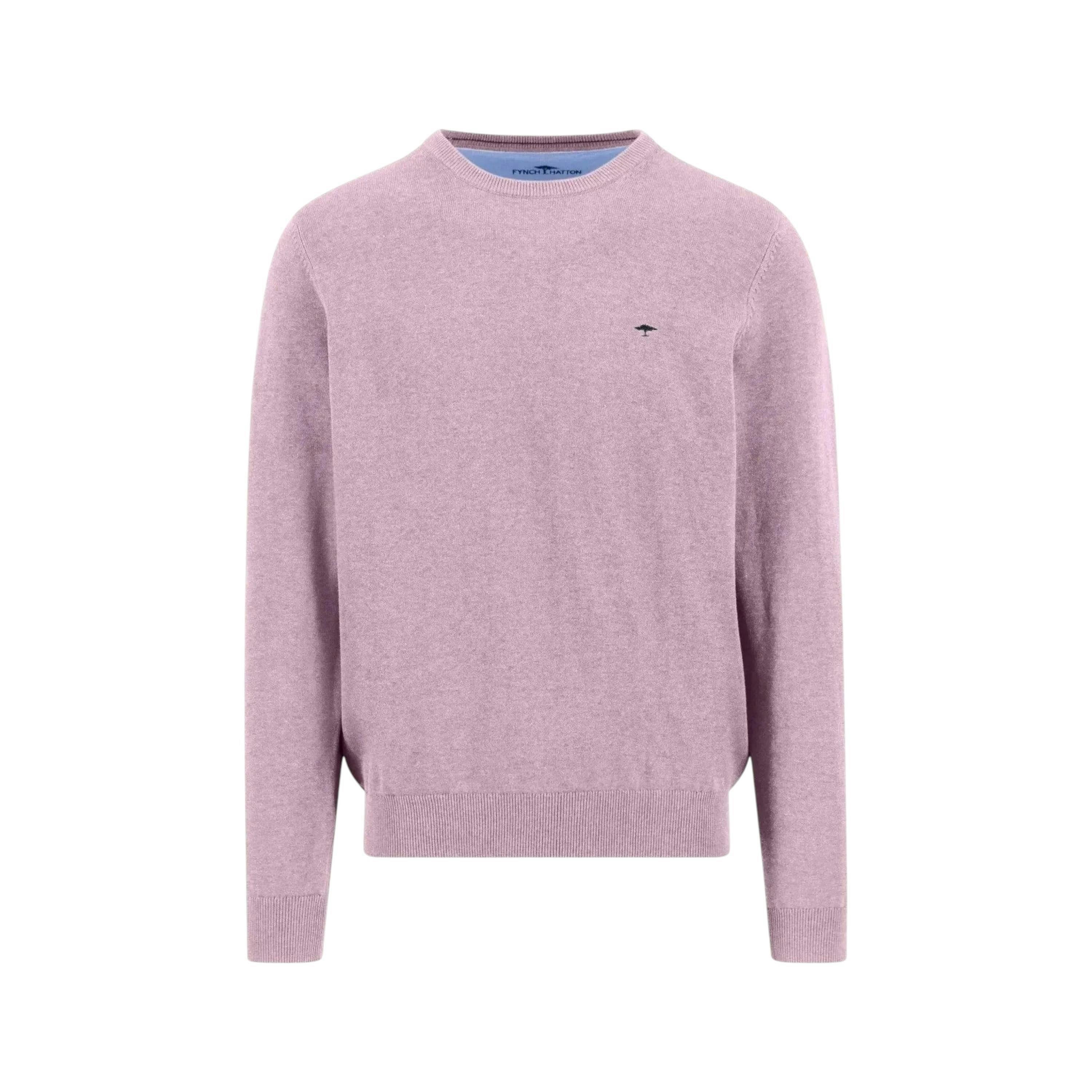 Fine Knit Cotton Crewneck Sweater Magnolia , view 1 of 5