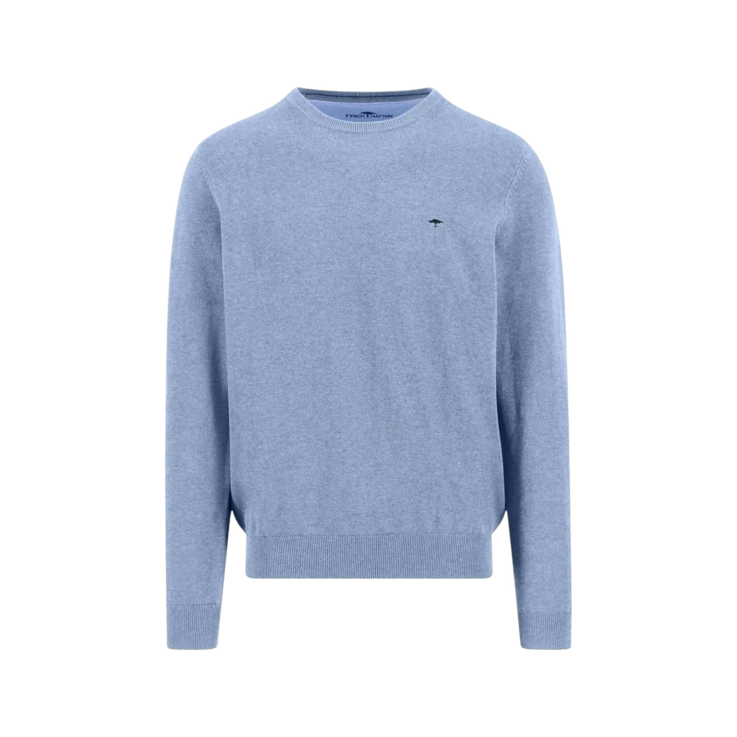 Fine Knit Cotton Crewneck Sweater New Breeze , view 1 of 5