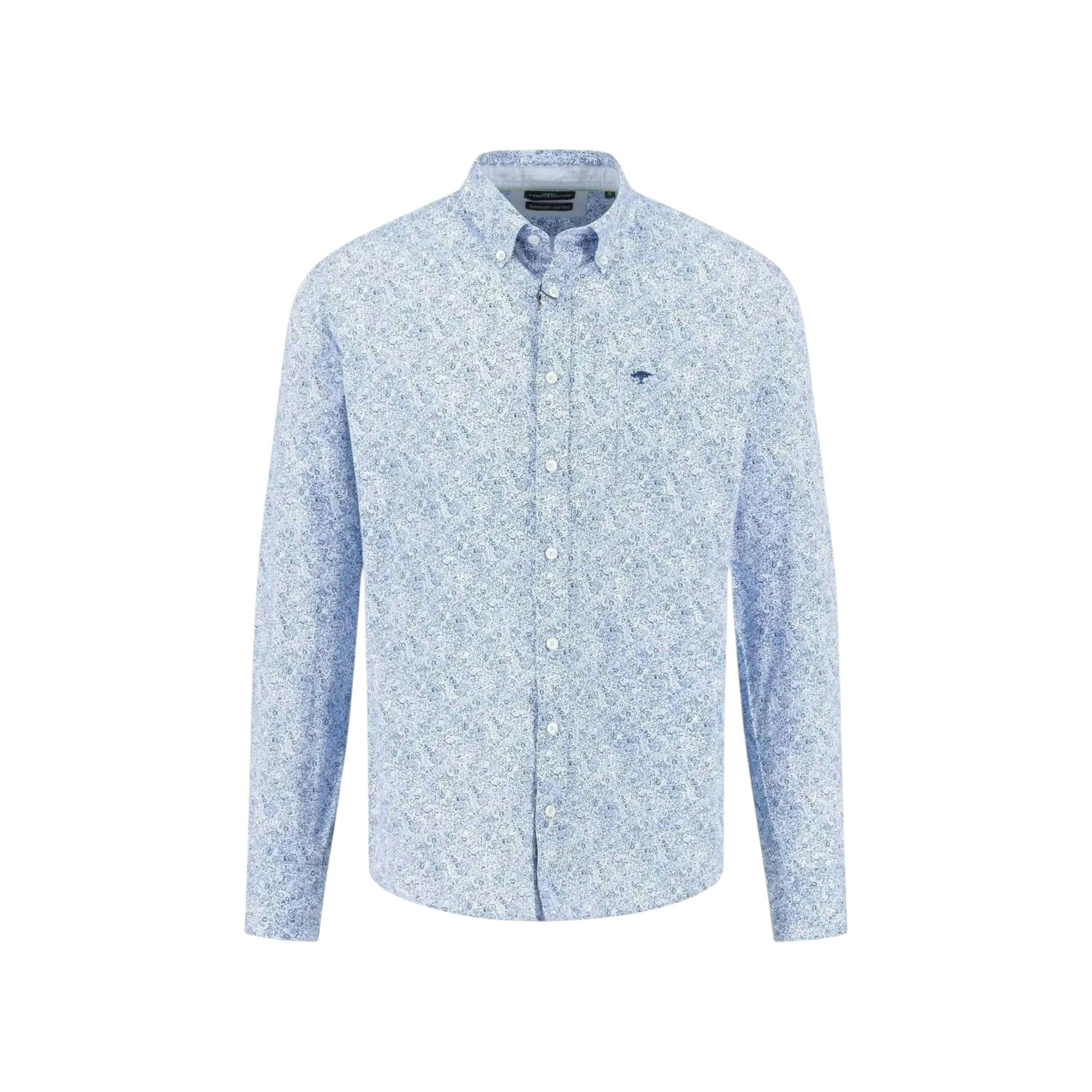 Minimal Flower Print Button Down Shirt New Breeze , view 1 of 2