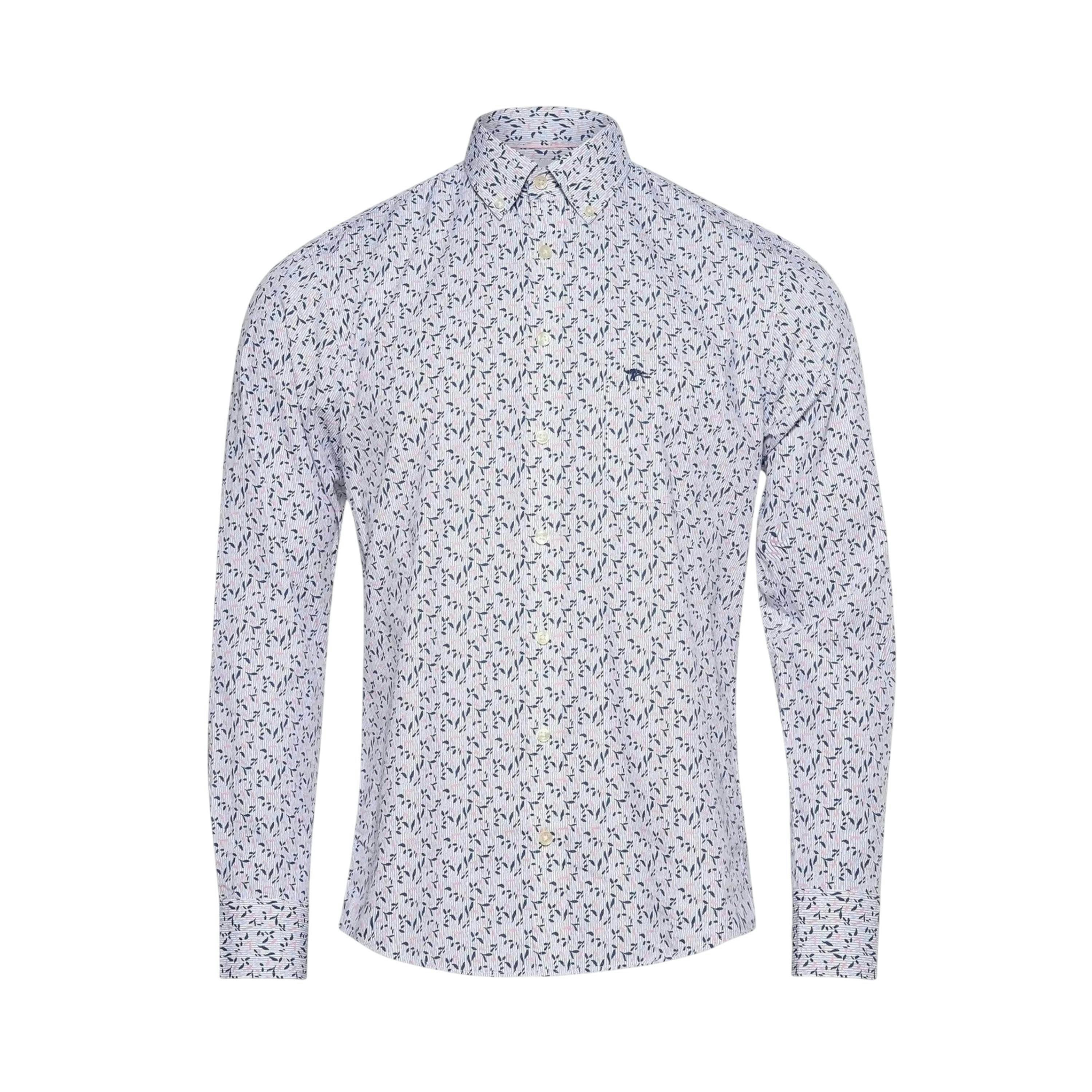 Leaf Print Button Down Shirt Magnolia , view 1 of 3