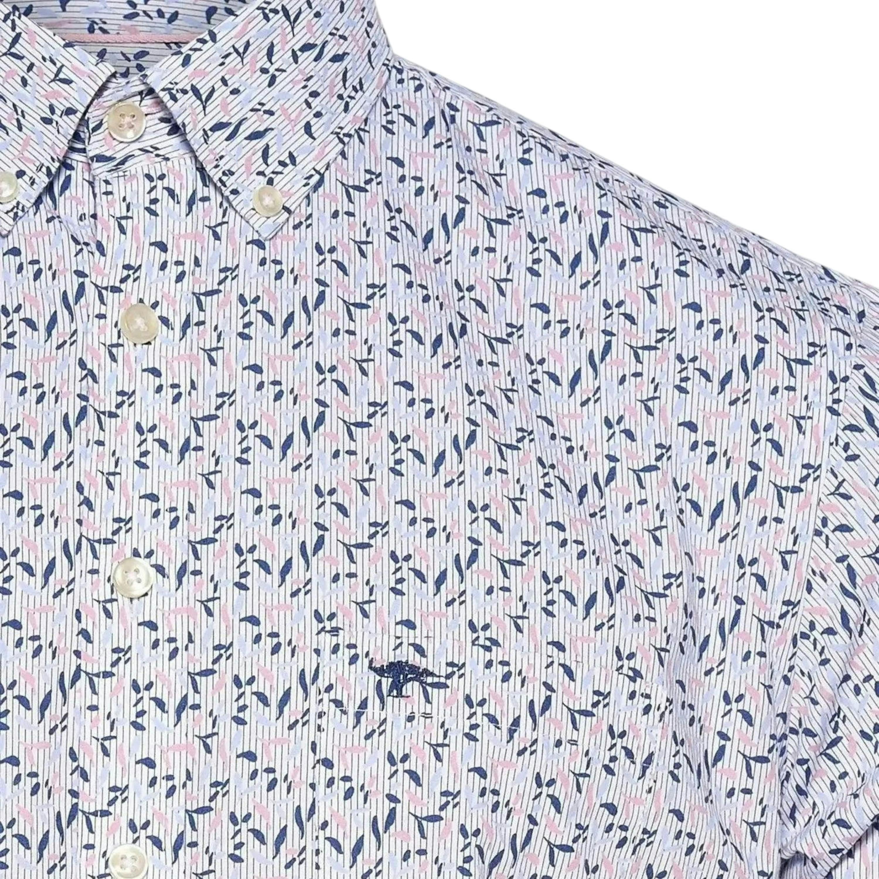 Leaf Print Button Down Shirt Magnolia , view 3 of 3
