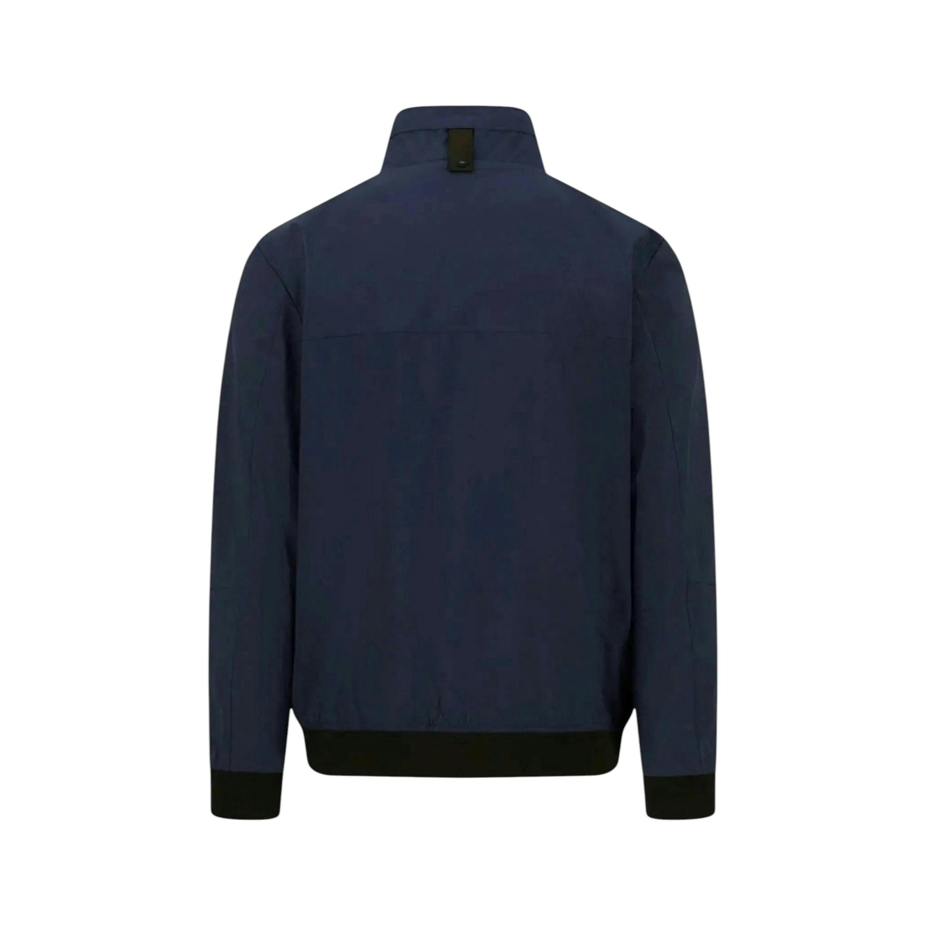 Stand Collar Zipped Pocket Jacket Dark Navy , view 2 of 2