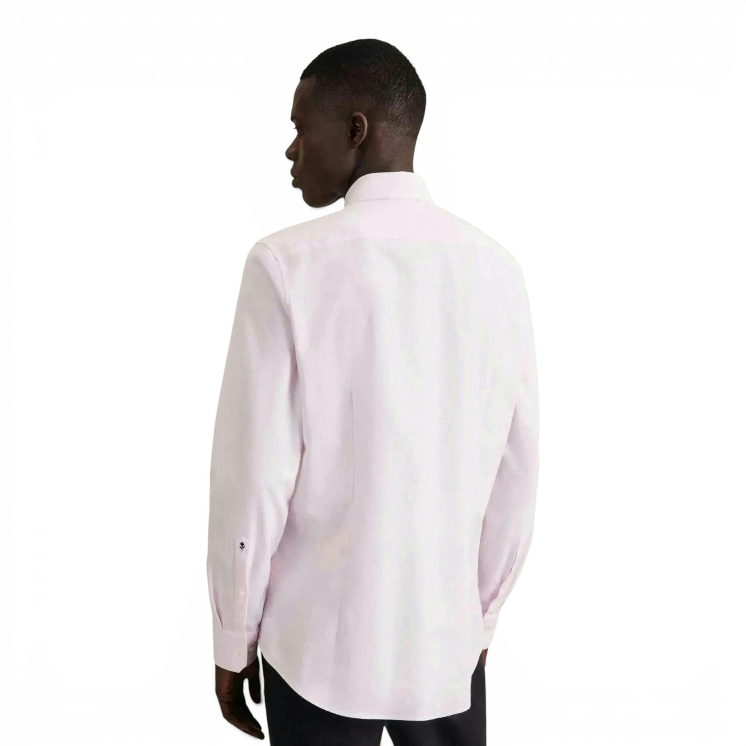 Seidensticker Shaped Fit No Iron New Kent Structured Business Shirt Pink , view 2 of 6