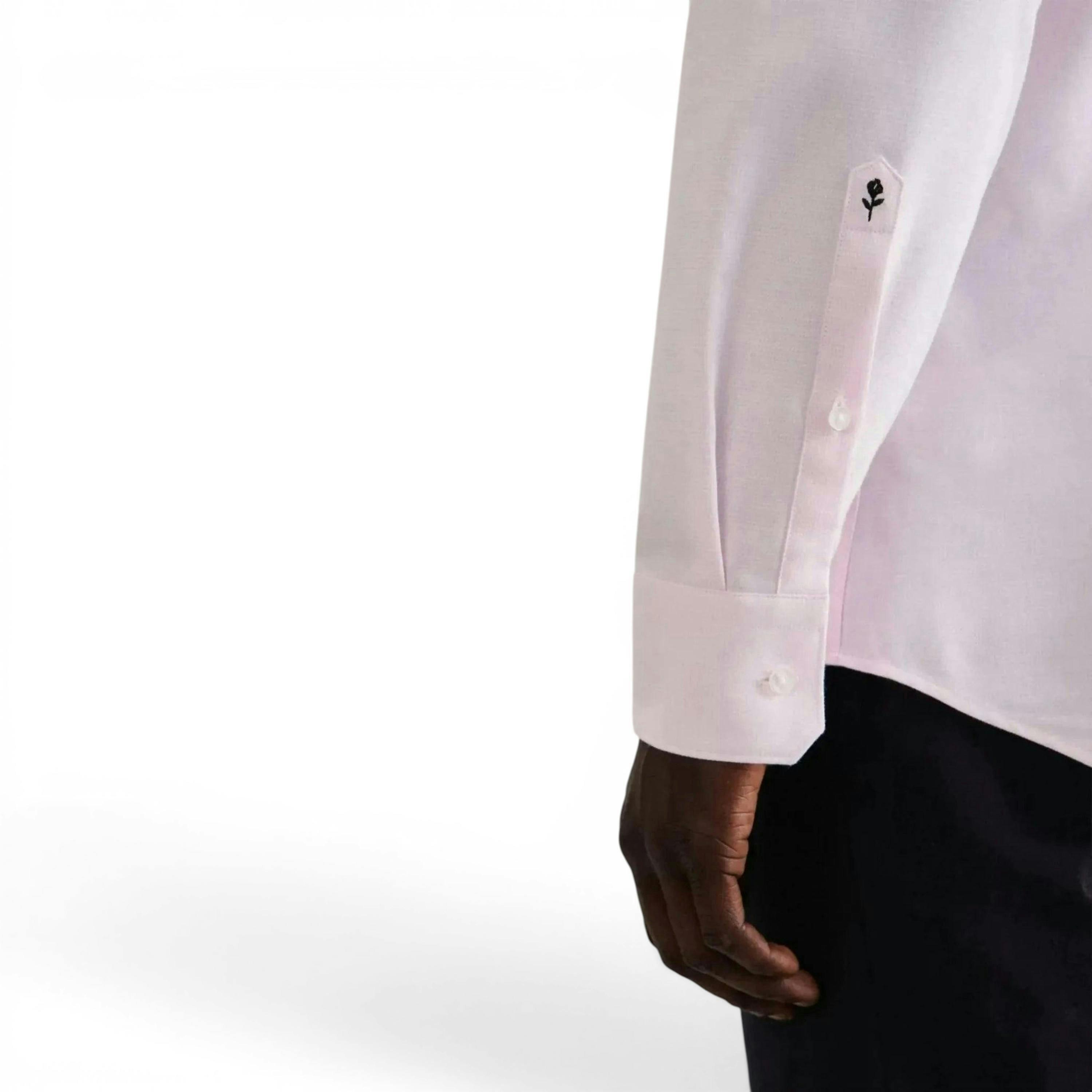 Seidensticker Shaped Fit No Iron New Kent Structured Business Shirt Pink , view 4 of 6