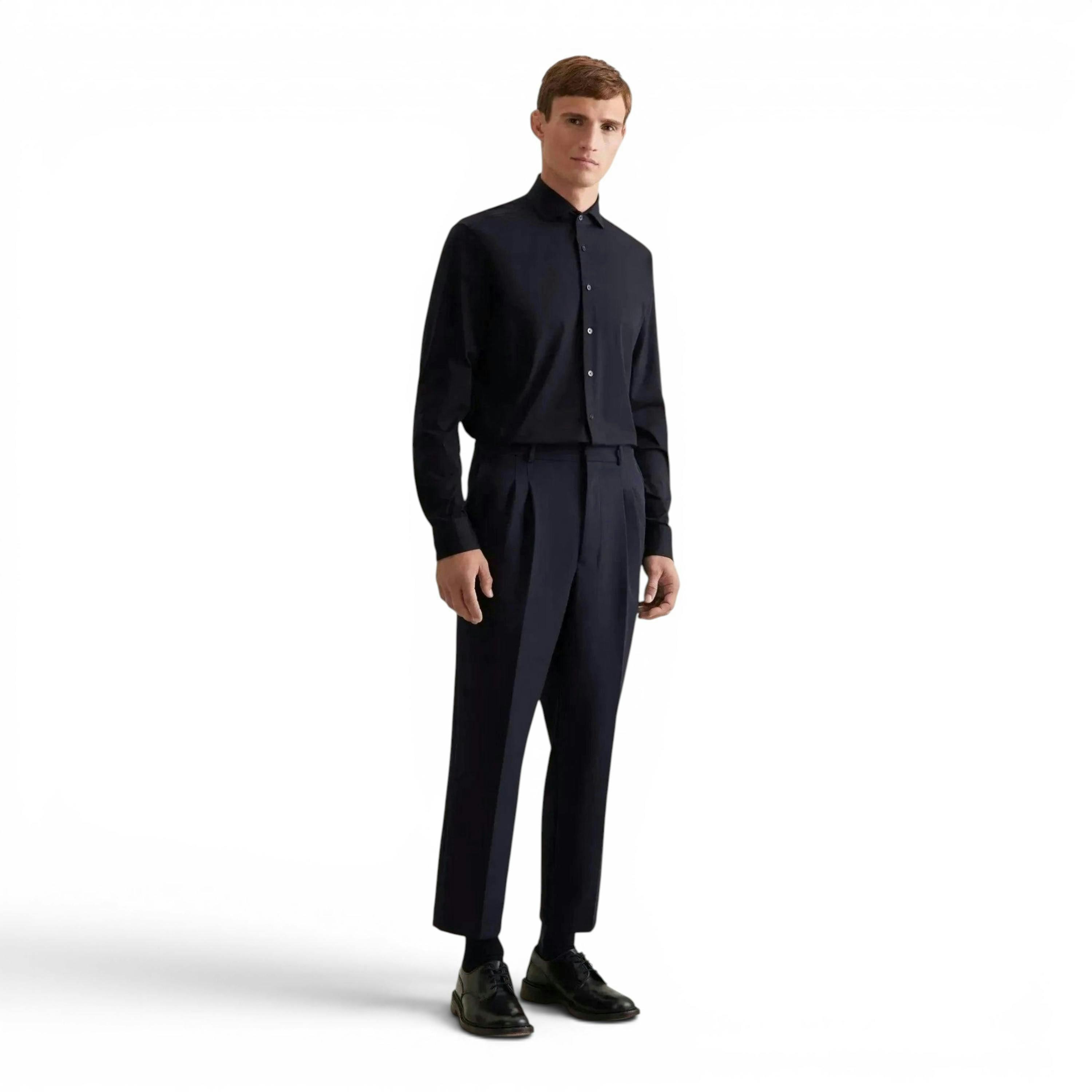 Regular Fit Kent Collar Jersey Shirt Grey , view 5 of 6