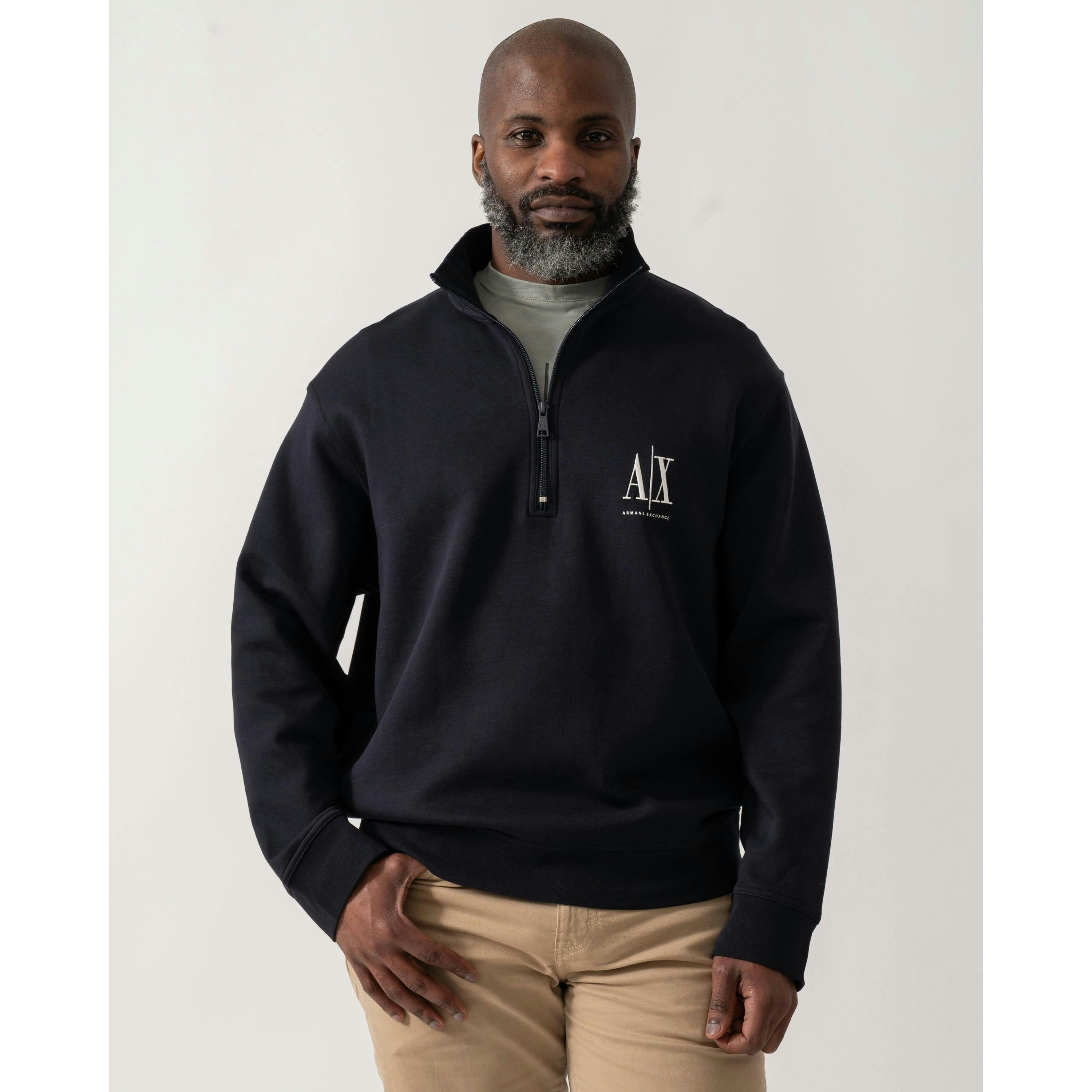 Armani Exchange A|X Logo Sweatshirt  in Blue , view 1 of 4