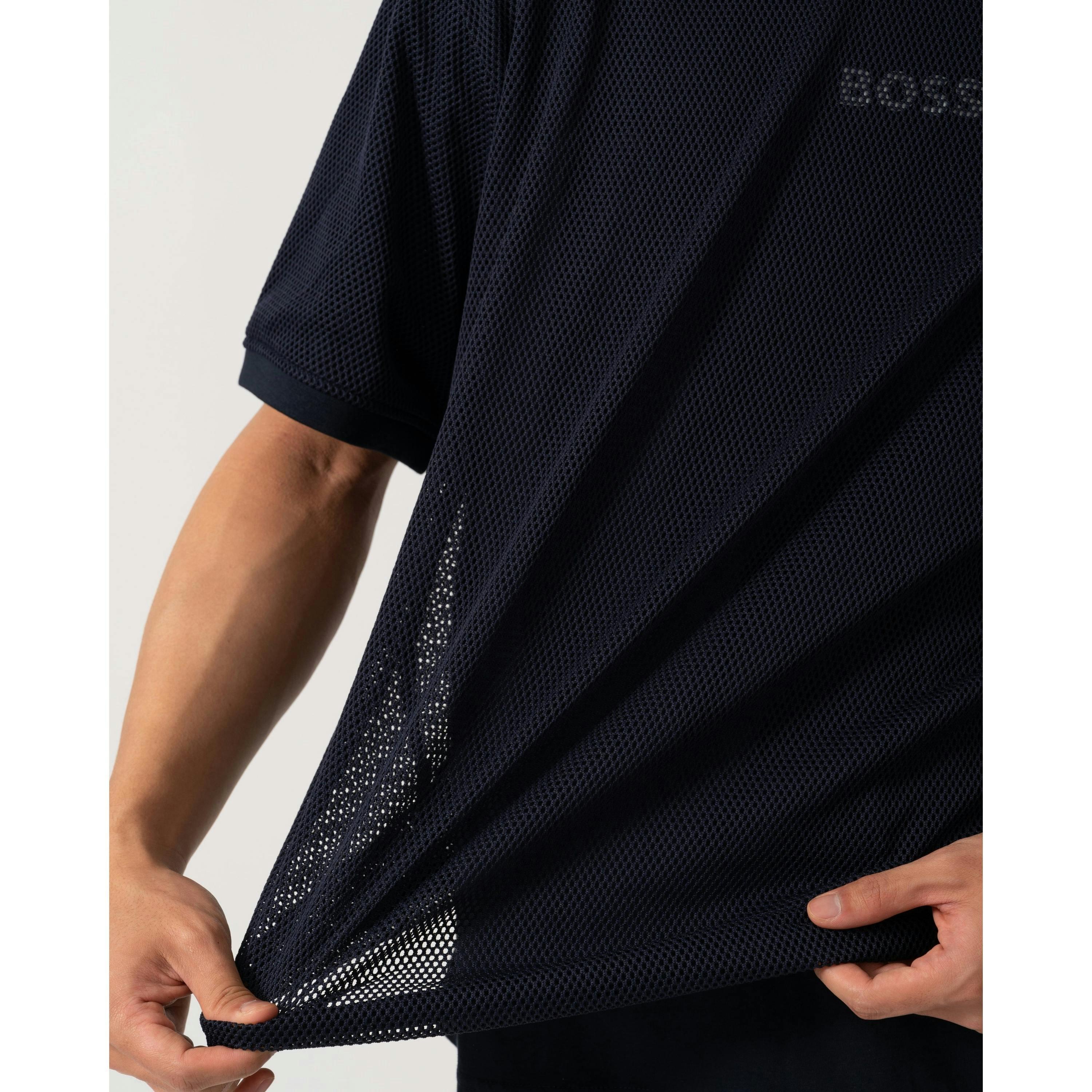 Hugo Boss Mesh T-Shirt  in Blue , view 3 of 5