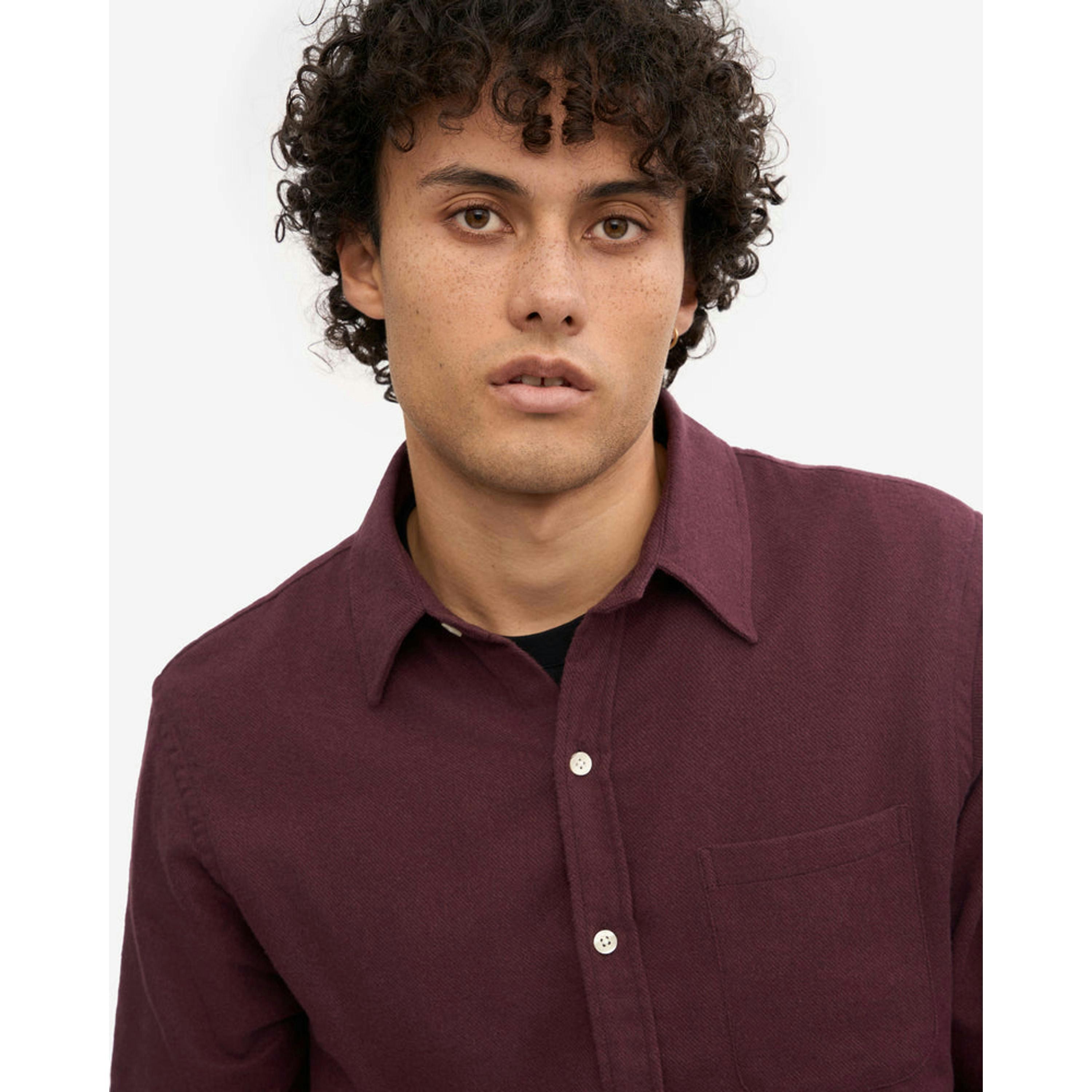 Colourful Standard Shirt  in Wine , view 3 of 5