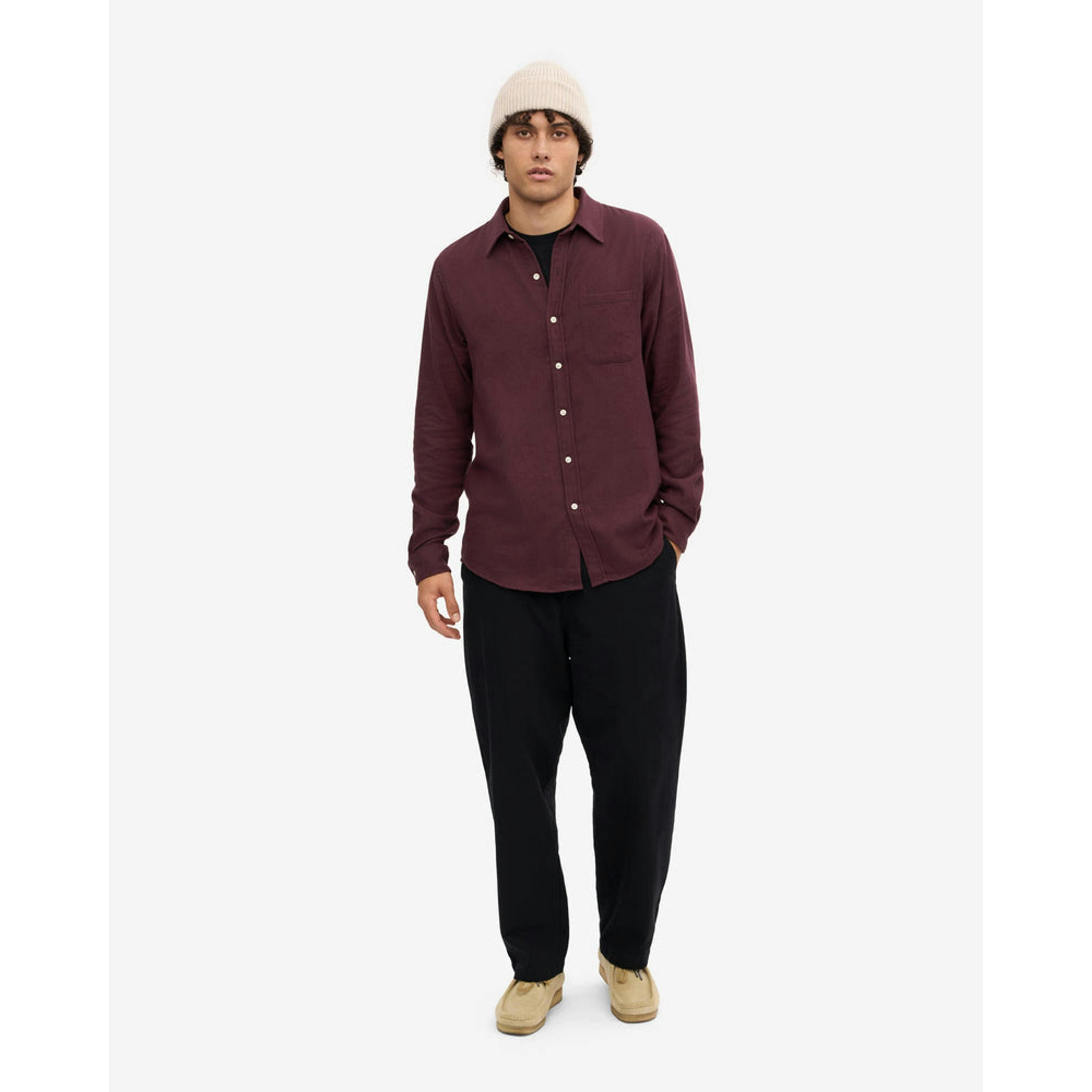 Colourful Standard Shirt  in Wine , view 5 of 5