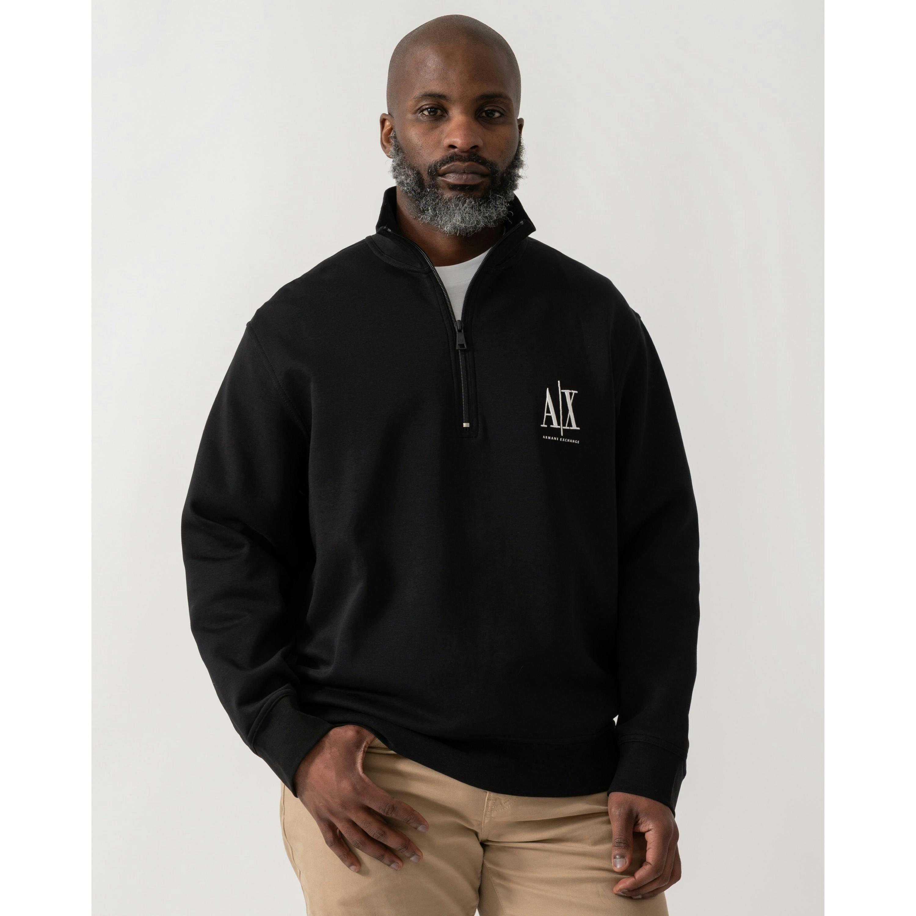 Armani Exchange A|X Logo Sweatshirt  in Black , view 1 of 4