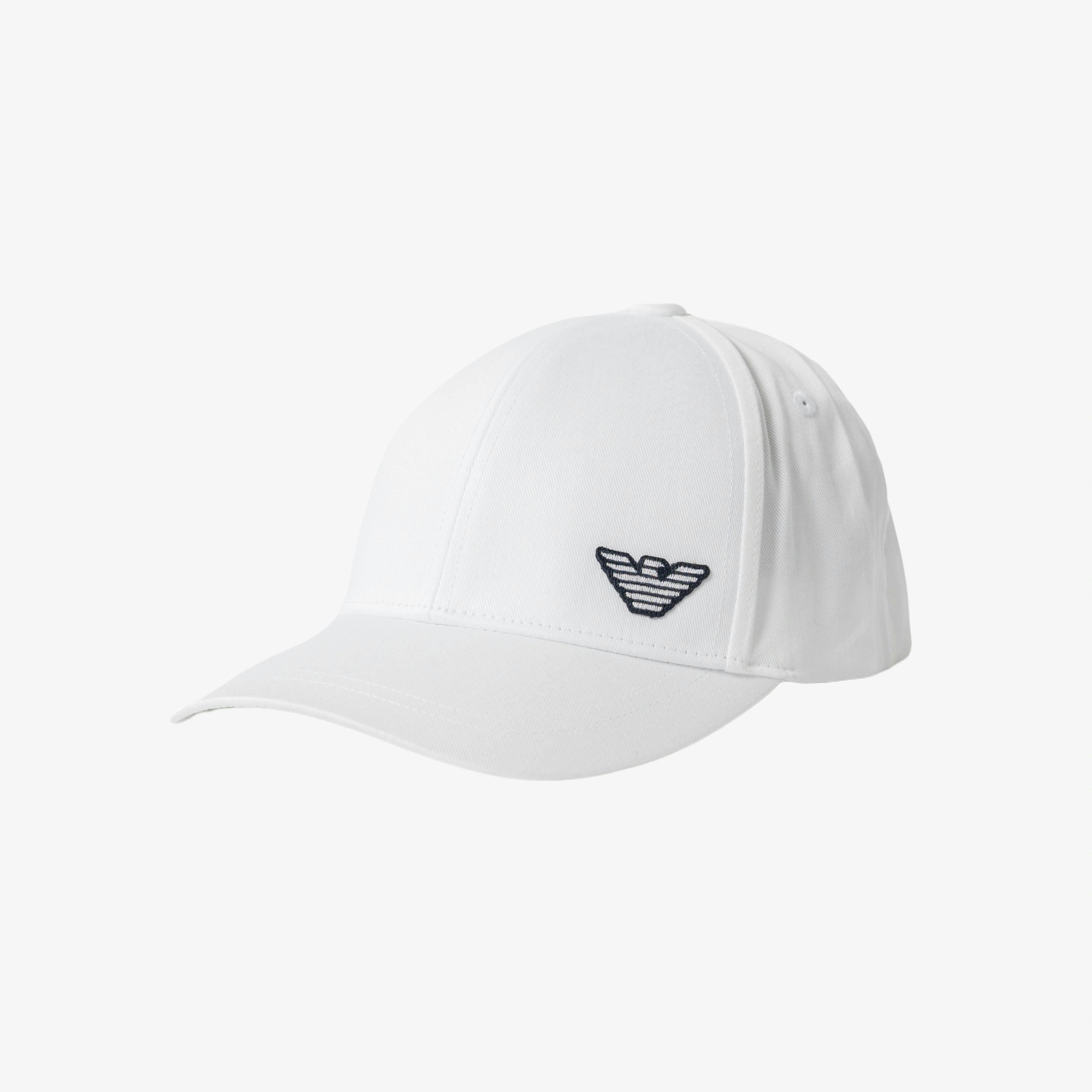 Emporio Armani Eagle Logo Caps  in White , view 1 of 3