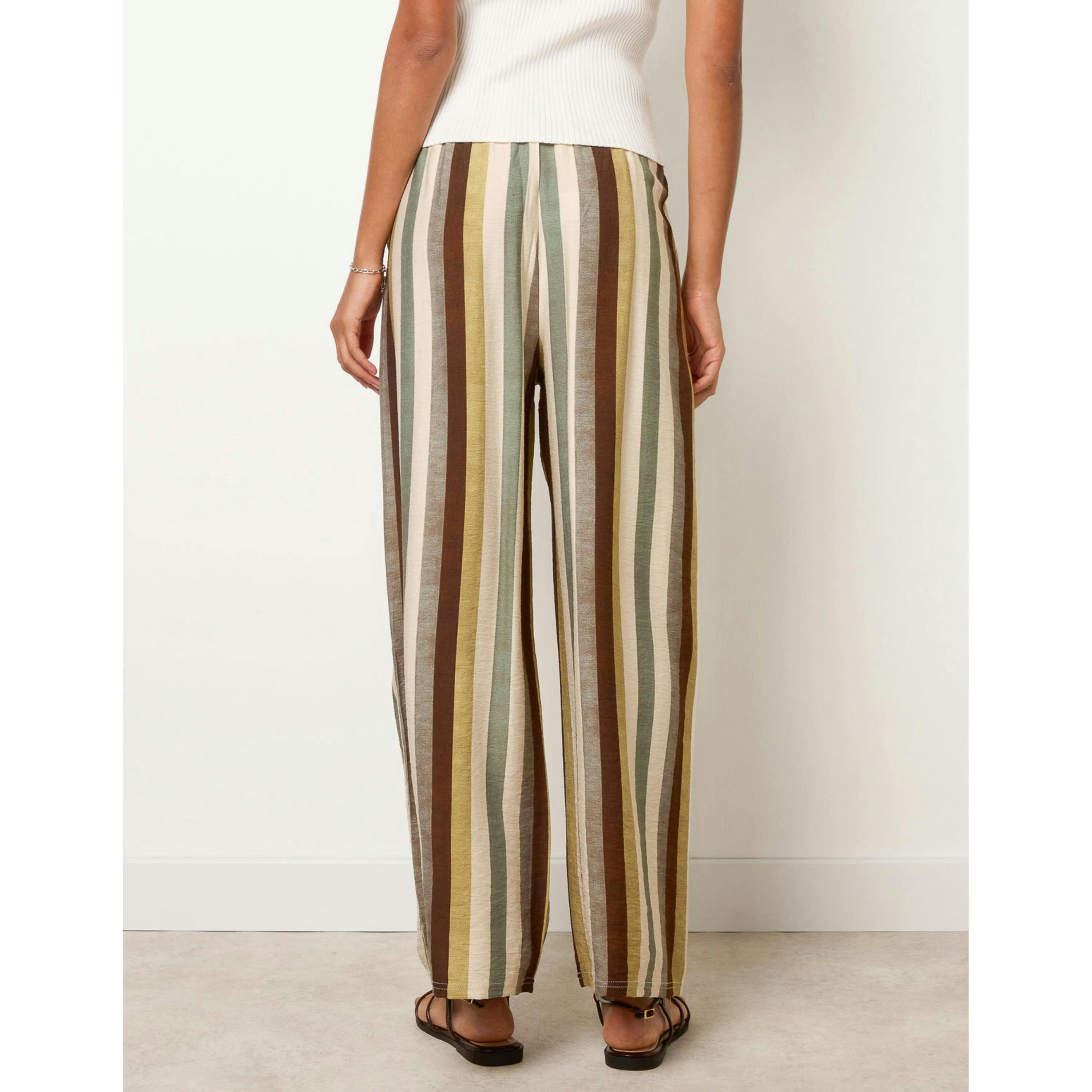 Blue Vanilla Striped Wide Leg Trousers  in Multicolour , view 2 of 4