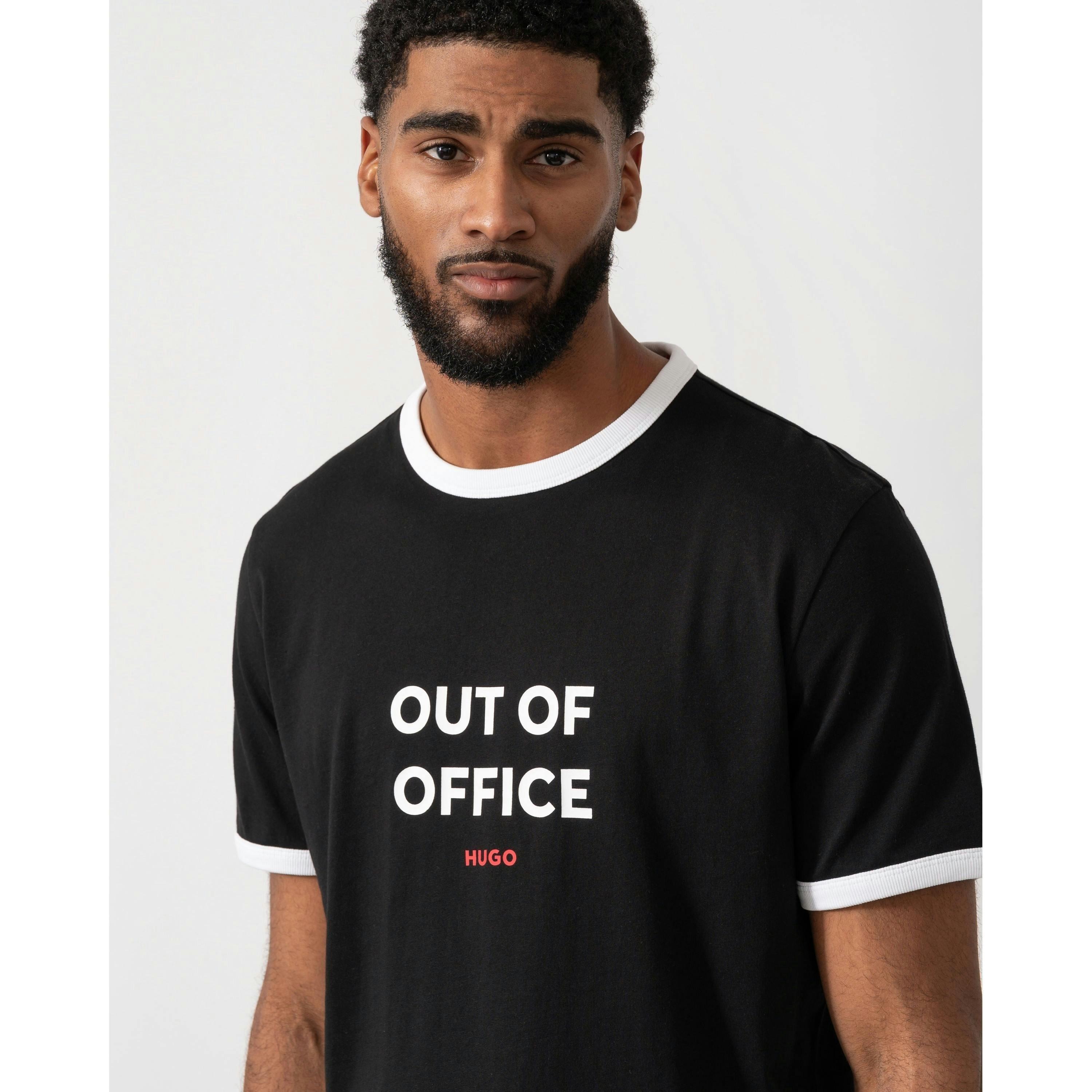 Hugo Boss Out-Of-Office T-Shirt  in Black , view 3 of 4
