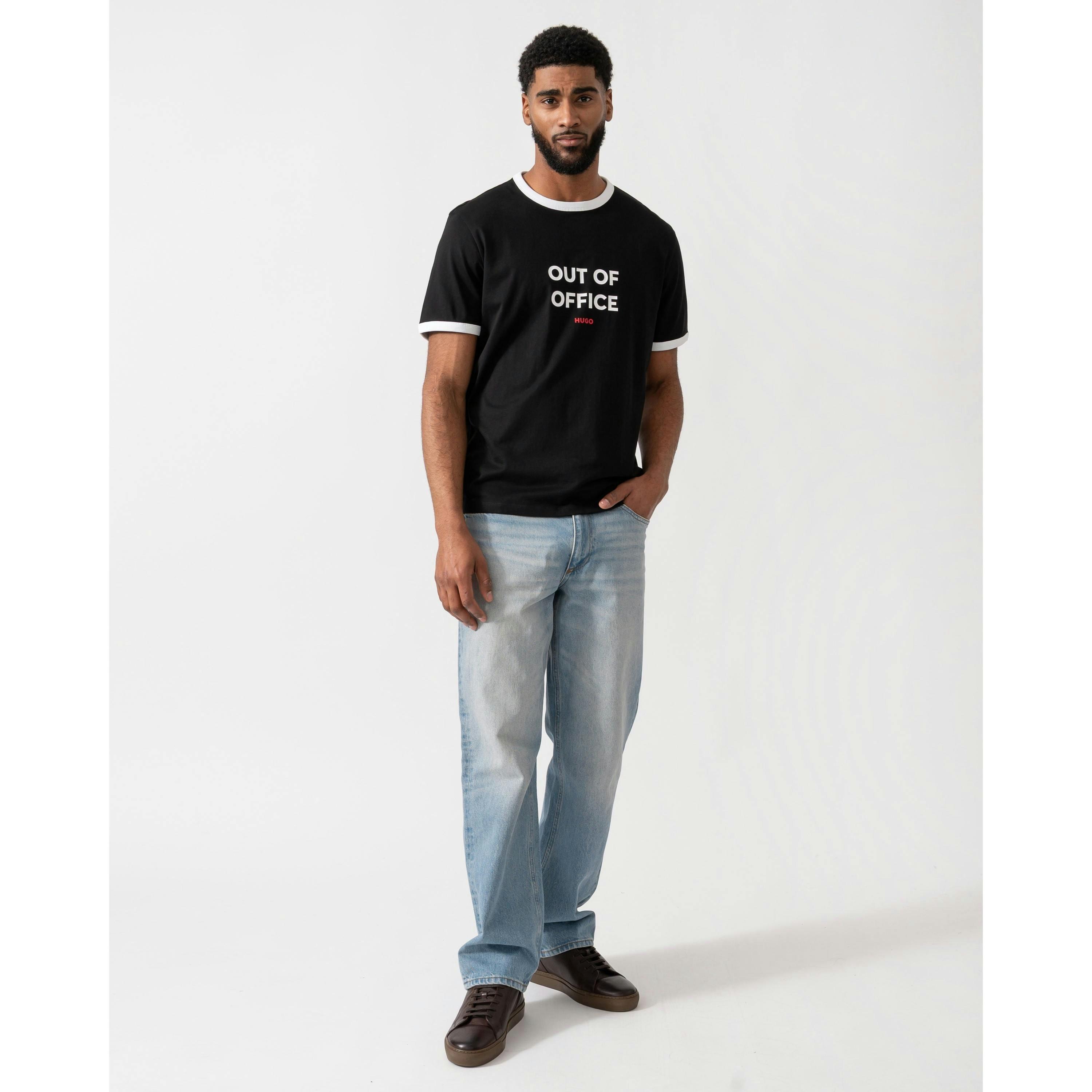 Hugo Boss Out-Of-Office T-Shirt  in Black , view 4 of 4