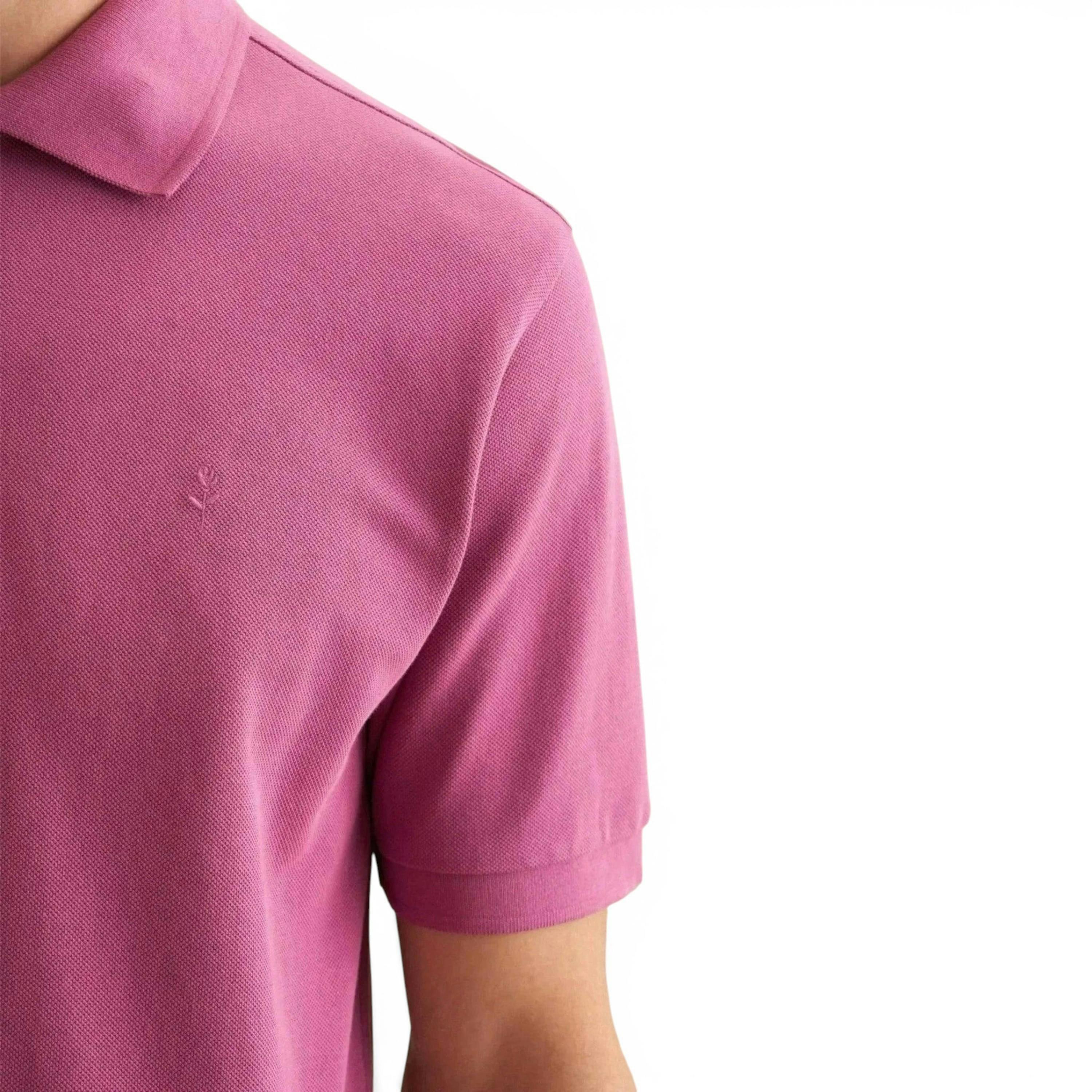 Seidensticker Regular Fit Pique Polo Shirt Dark Pink , view 4 of 6