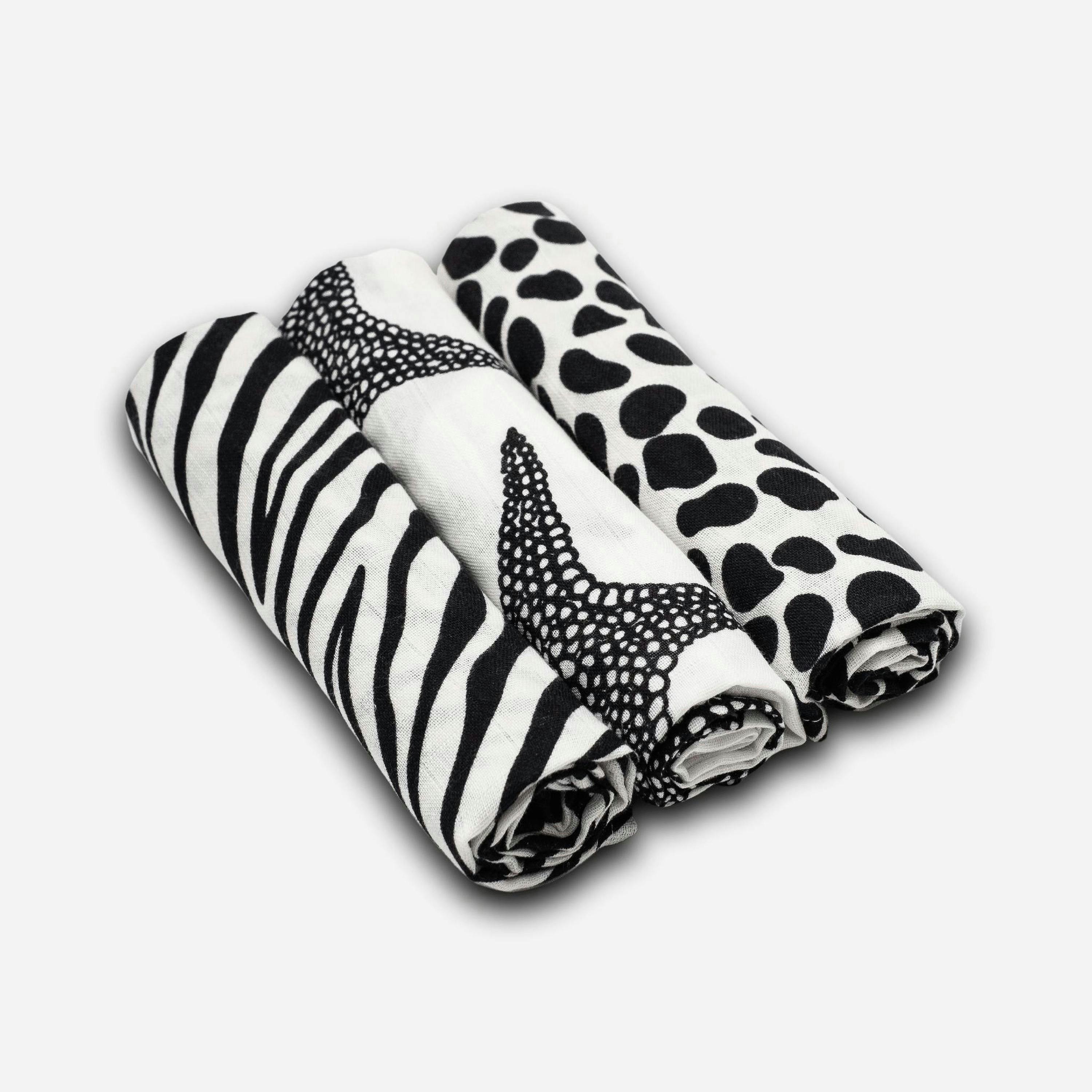 ANIMAL PRINT MUSLIN 3-PACK - birth to 4 months , view 1 of 6
